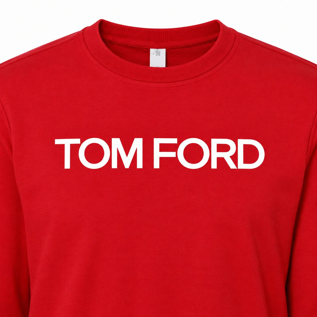 Men's Tom Ford Cotton Long Sleeve T-Shirt | Color: Red | View 3