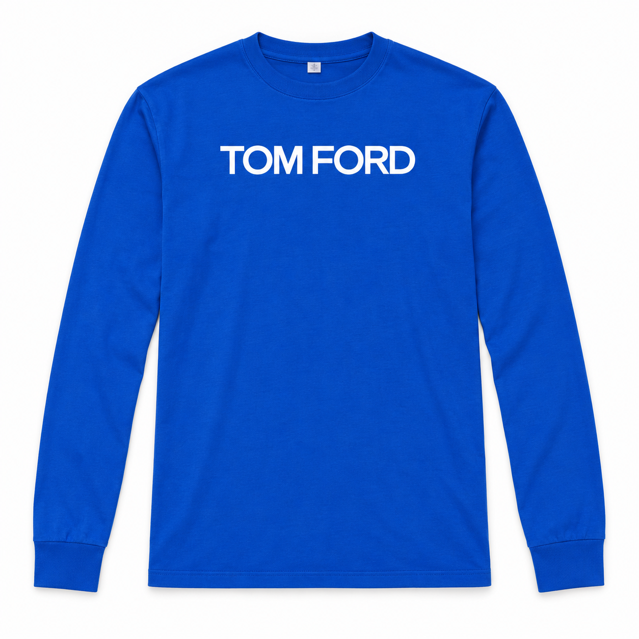 Men's Tom Ford Cotton Long Sleeve T-Shirt | Color: Royal Blue | View 2
