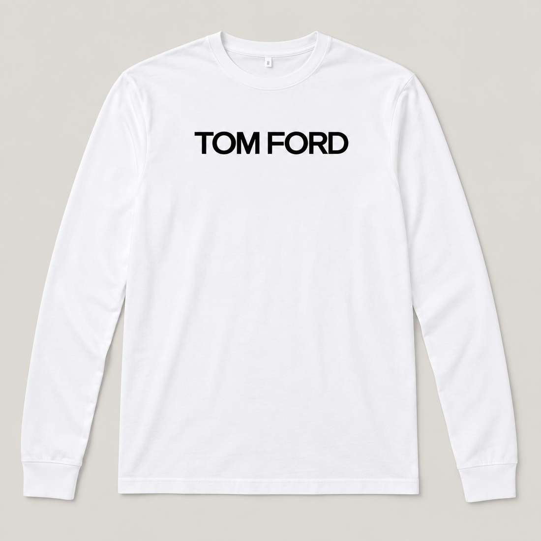 Men's Tom Ford Cotton Long Sleeve T-Shirt | Color: White | View 2