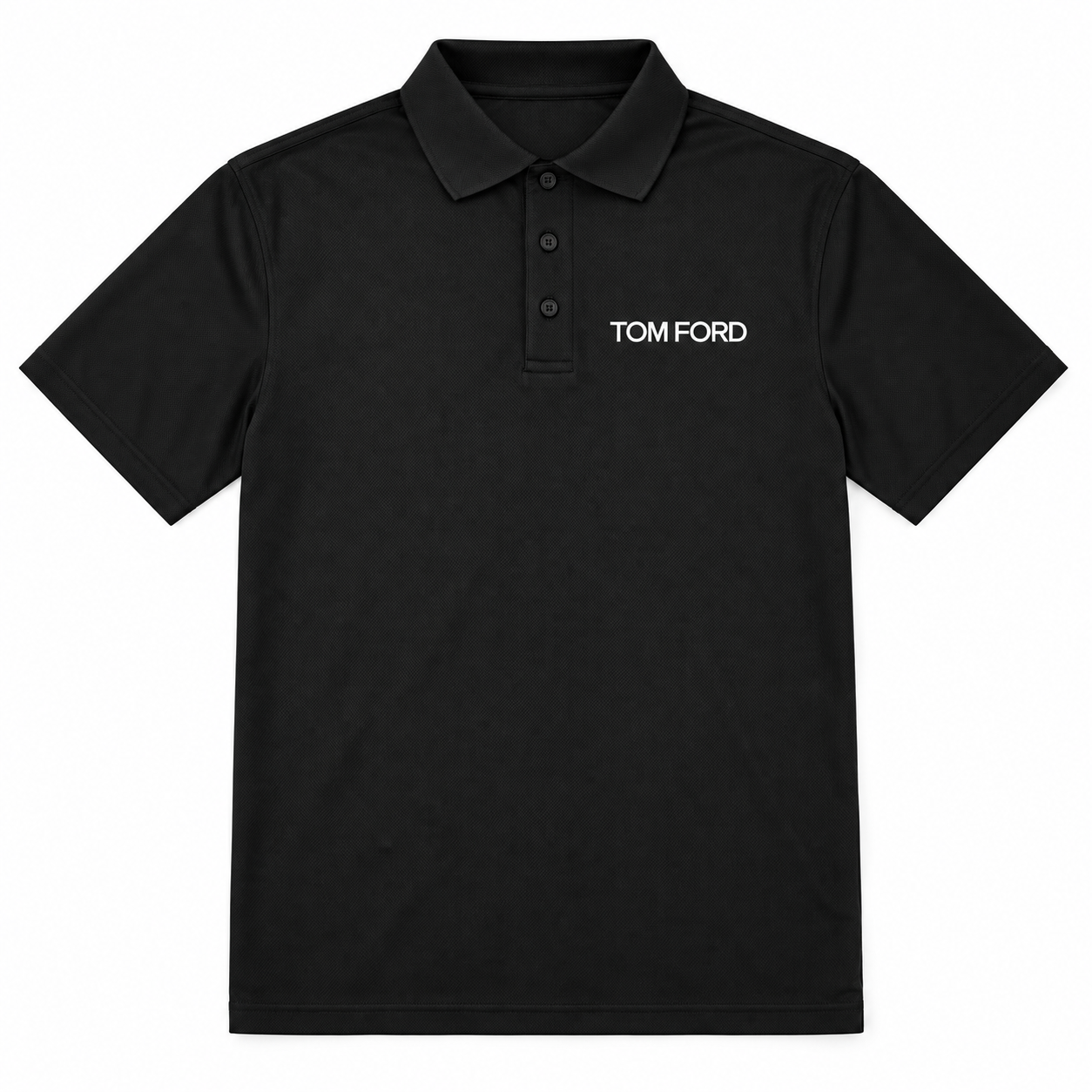 Men's Tom Ford Polyester Polo | Color: Black | View 2