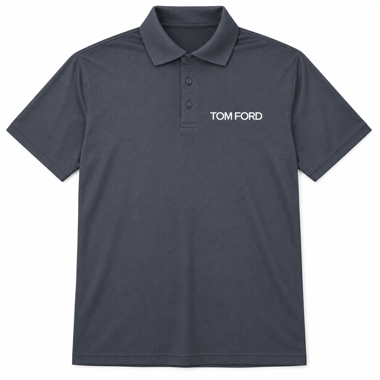 Men's Tom Ford Polyester Polo | Color: Charcoal | View 2