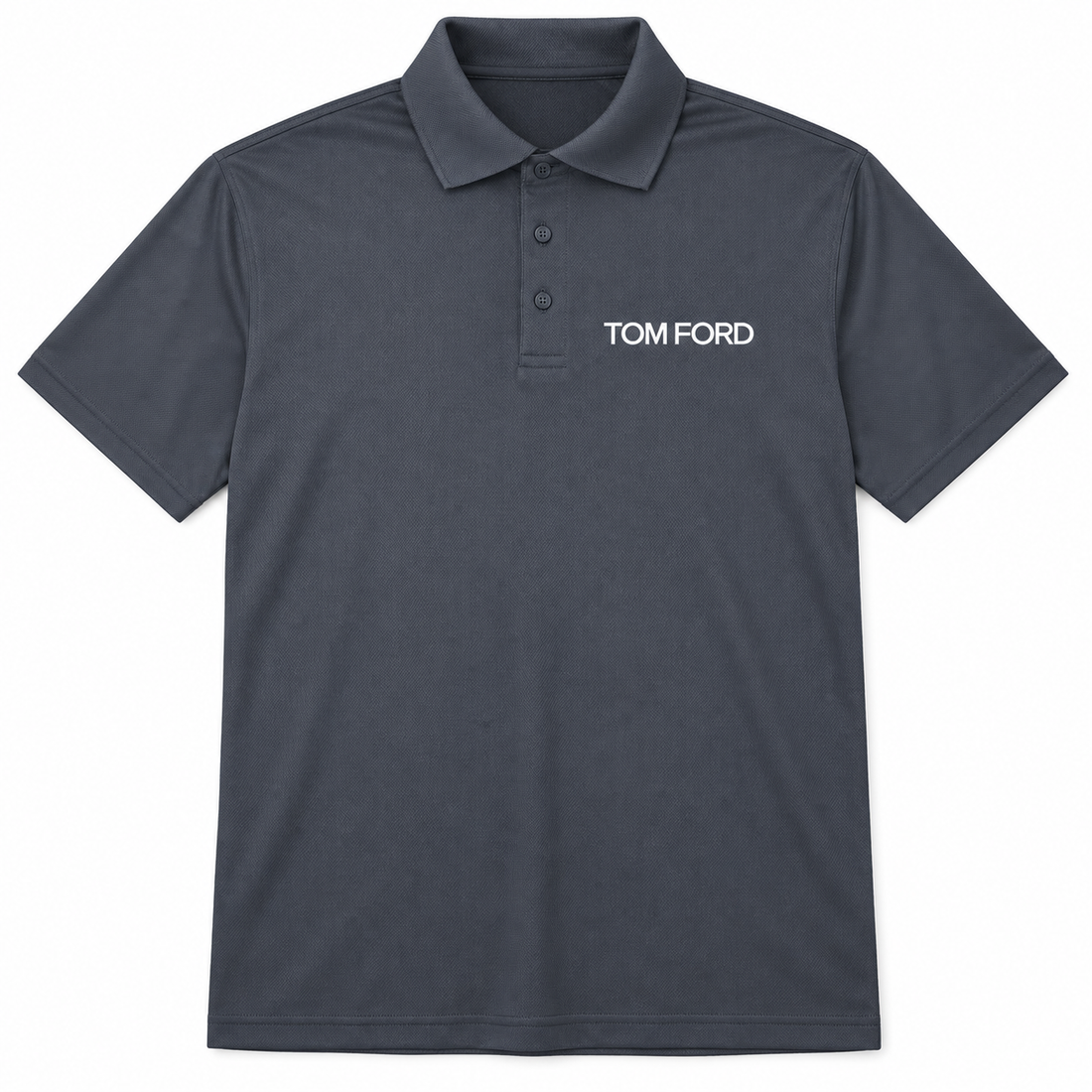 Men's Tom Ford Polyester Polo | Color: Charcoal | View 2