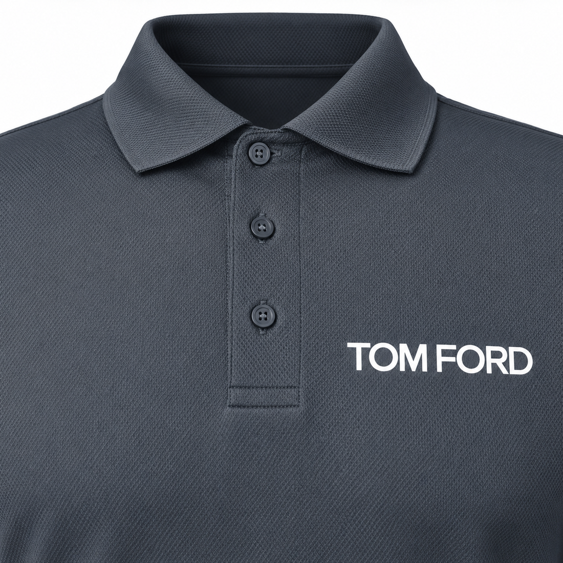 Men's Tom Ford Polyester Polo | Color: Charcoal | View 3