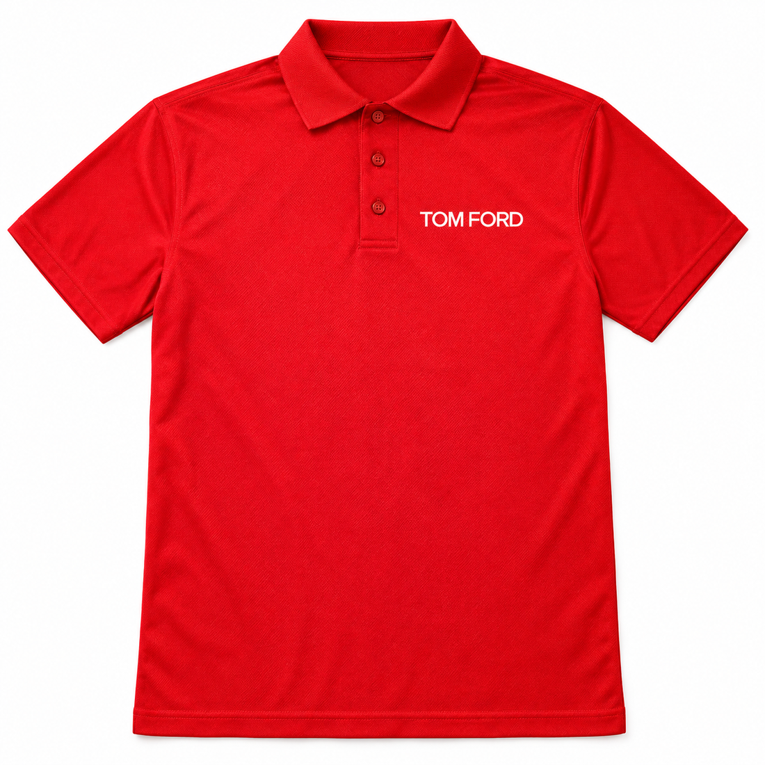 Men's Tom Ford Polyester Polo | Color: Red | View 2