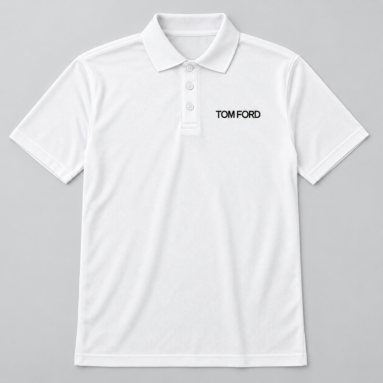 Men's Tom Ford Polyester Polo | Color: White | View 2