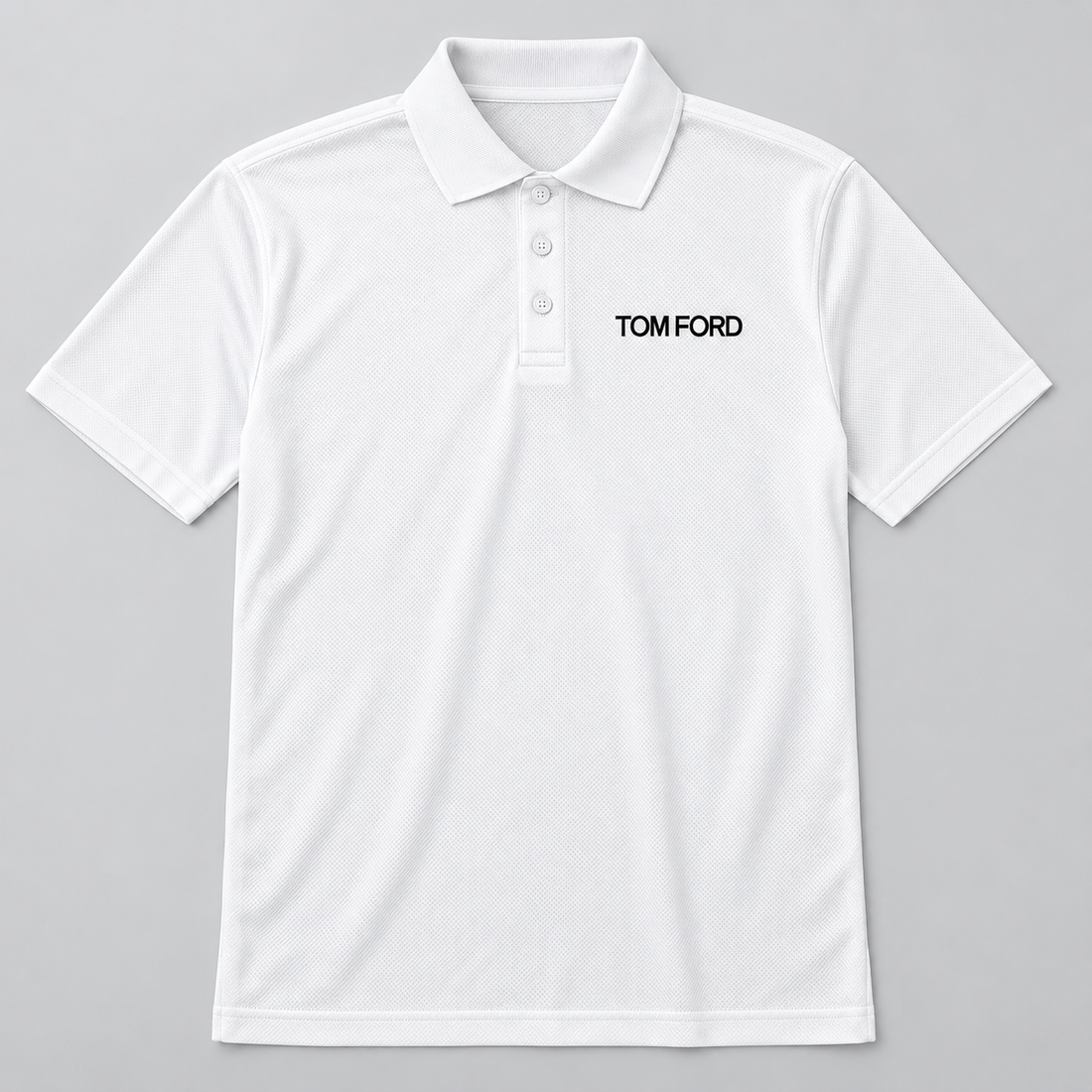 Men's Tom Ford Polyester Polo | Color: White | View 2