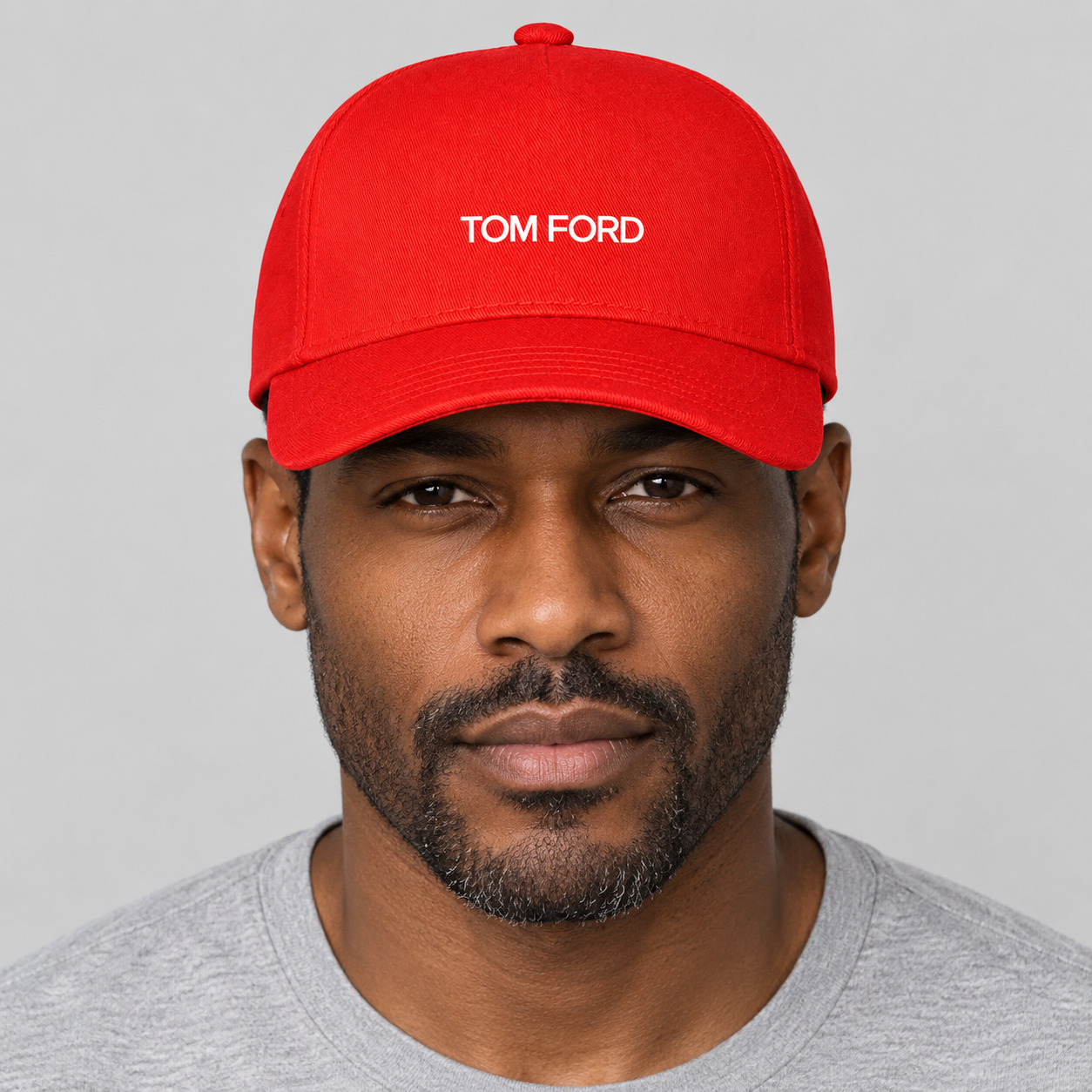 Tom Ford Dad Baseball Cap Hat | Color: Red | View 5