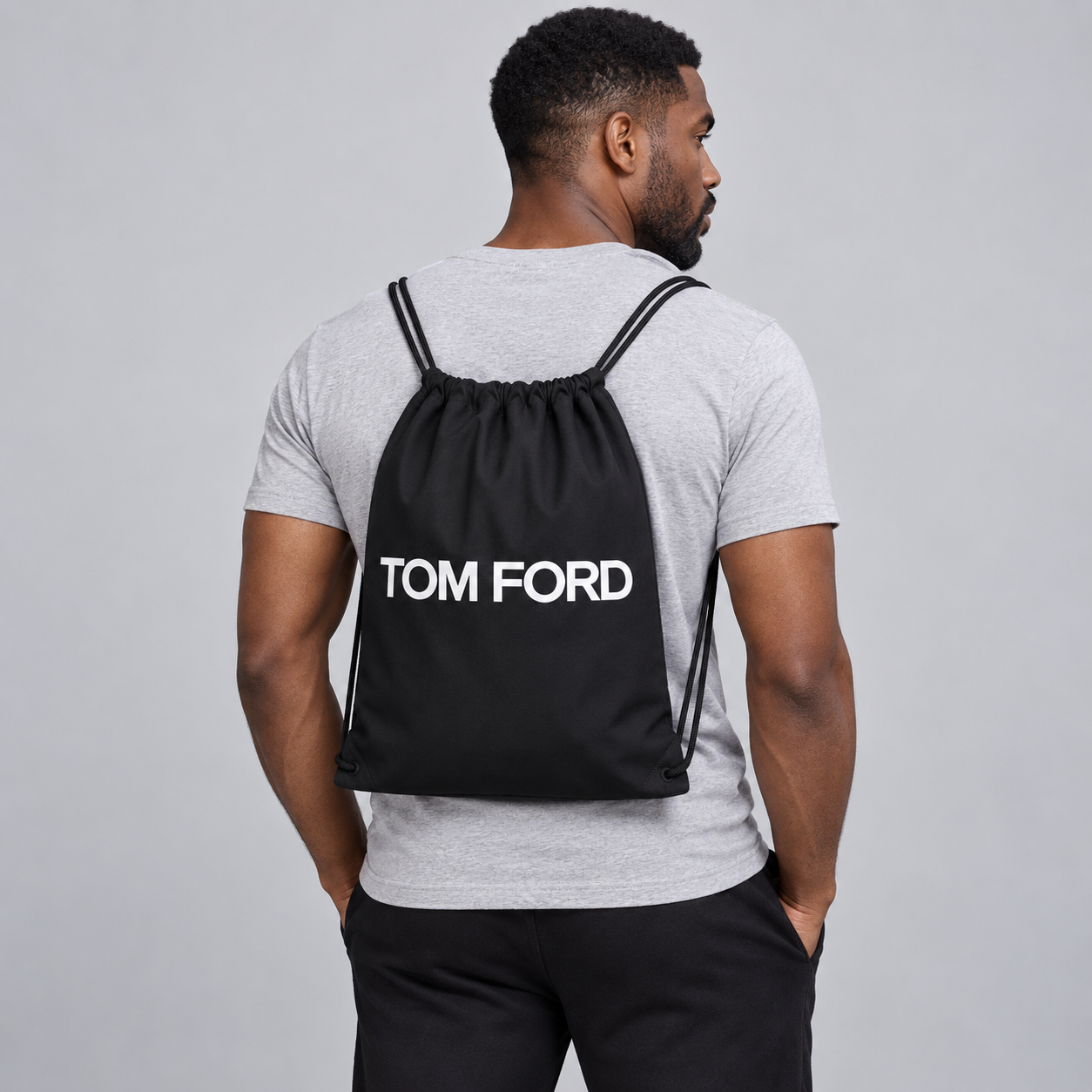 Tom Ford Drawstring Bag | Color: Black | View 5