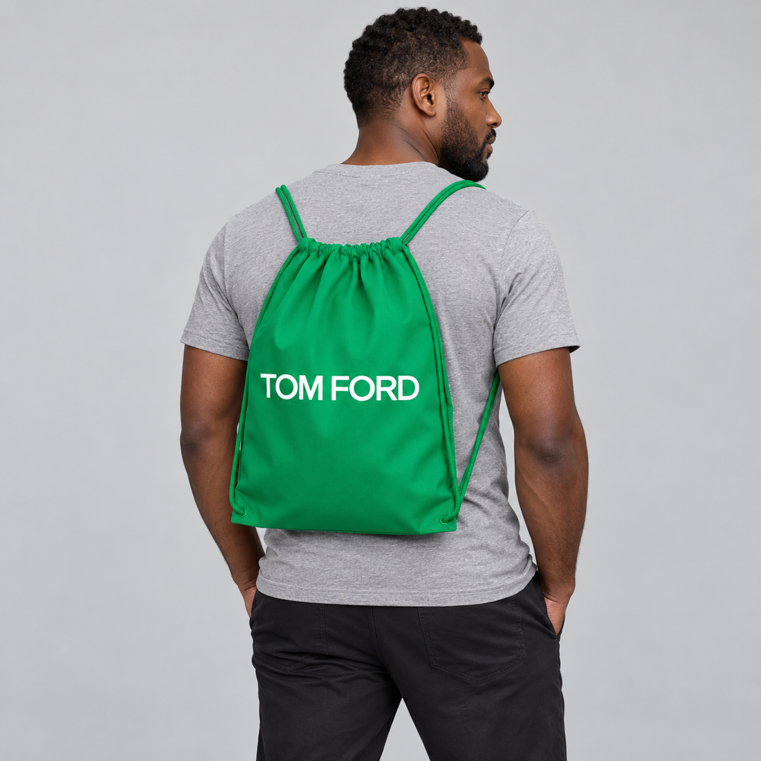 Tom Ford Drawstring Bag | Color: Green | View 5