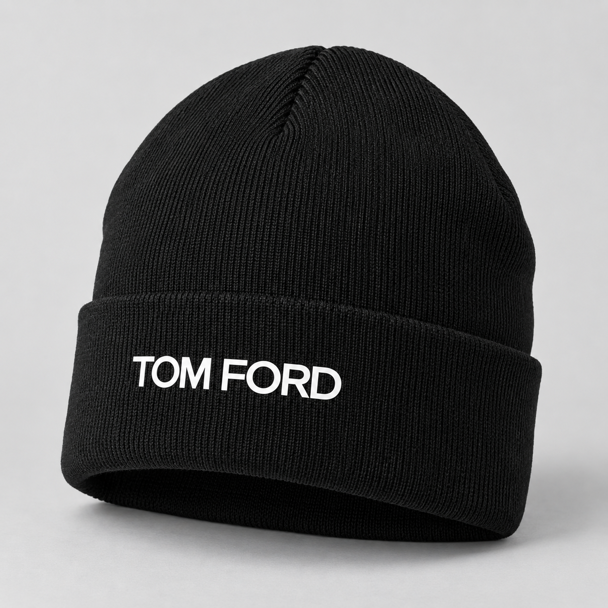 Tom Ford Cuffed Beanie Hat | Color: Black | View 1