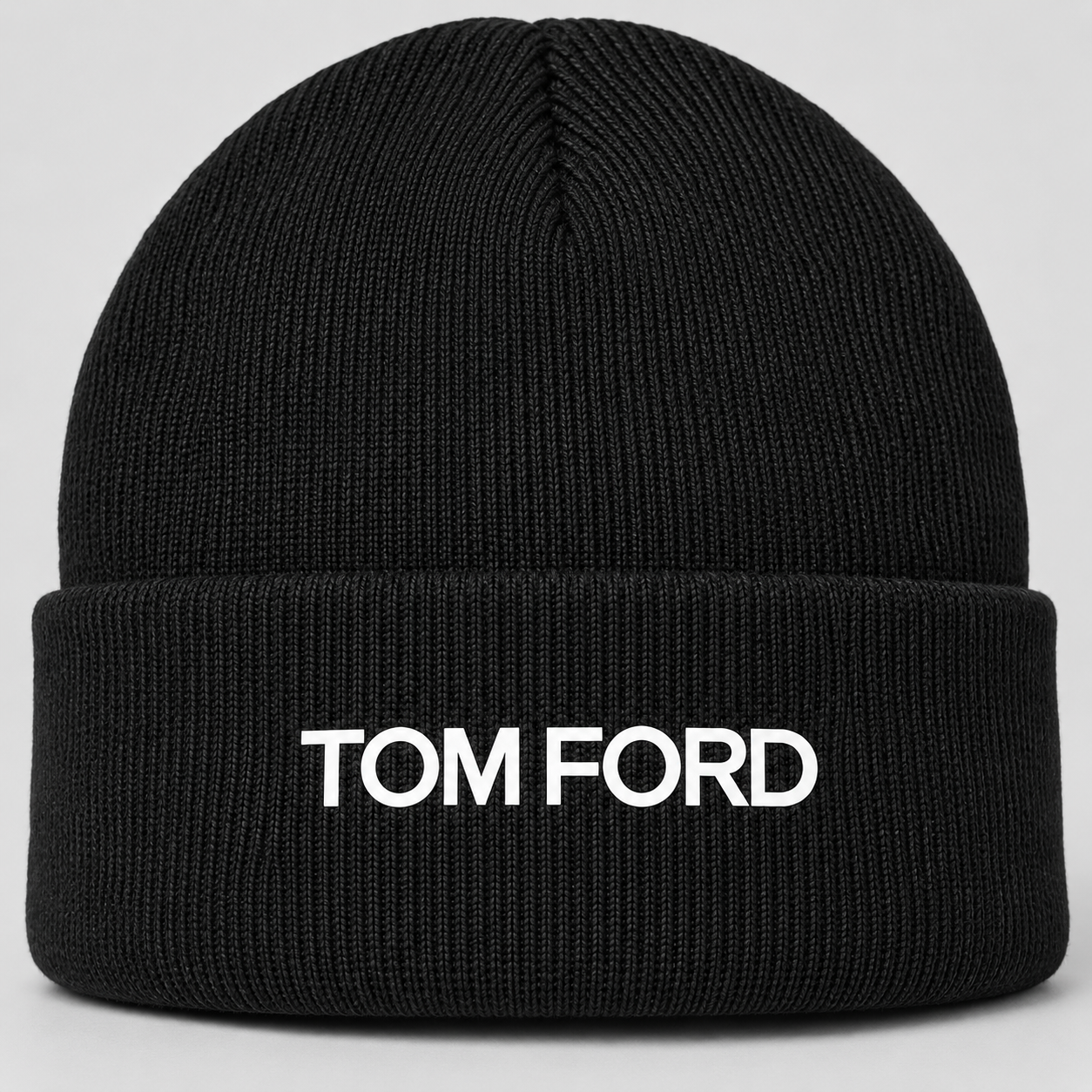 Tom Ford Cuffed Beanie Hat | Color: Black | View 3