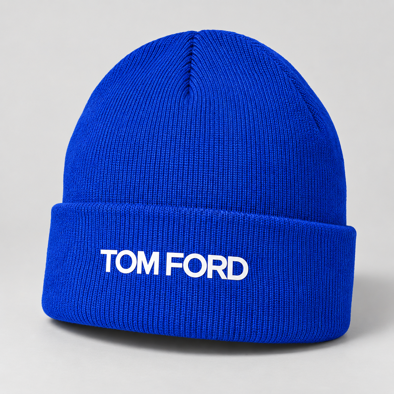 Tom Ford Cuffed Beanie Hat | Color: Blue | View 1