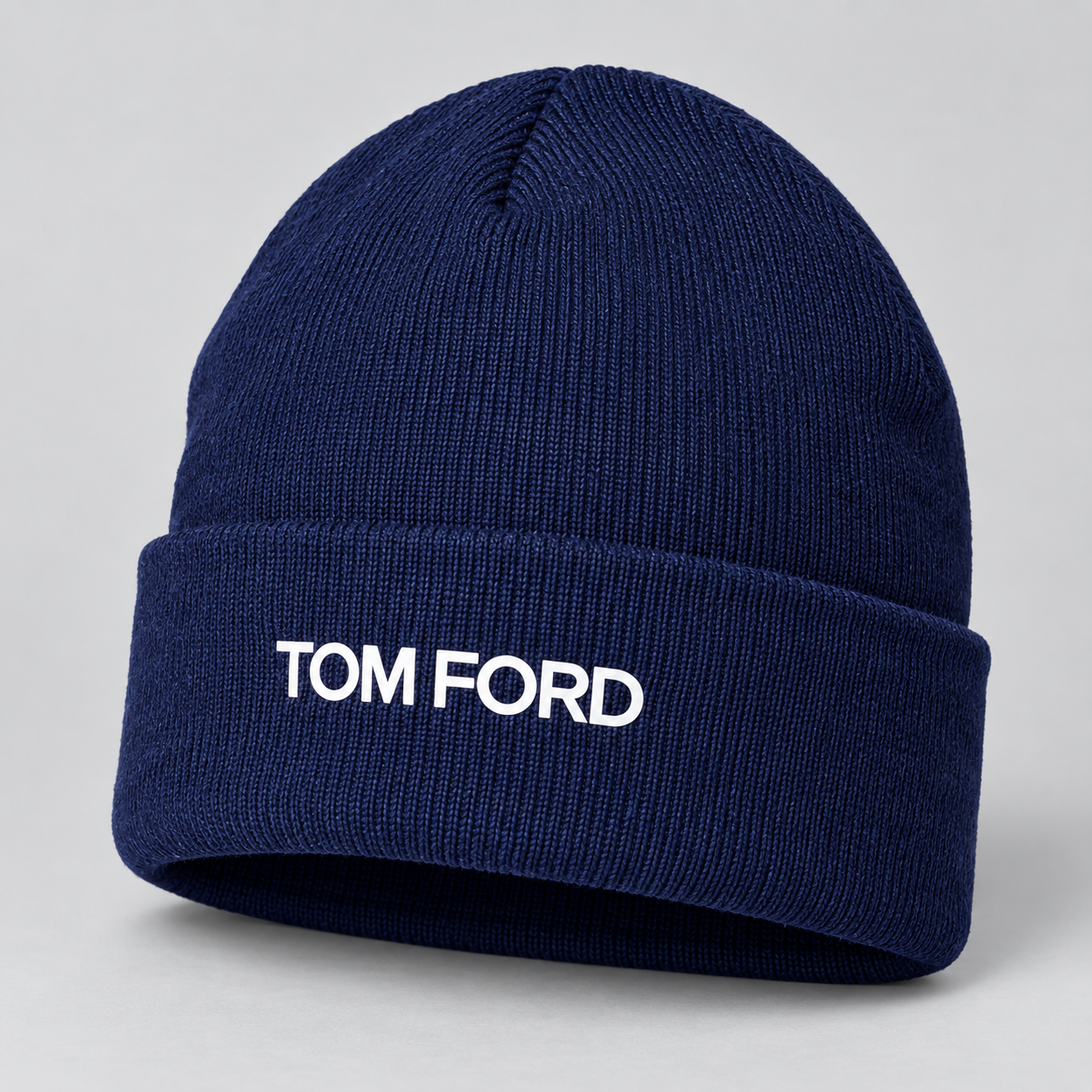 Tom Ford Cuffed Beanie Hat | Color: Navy | View 1