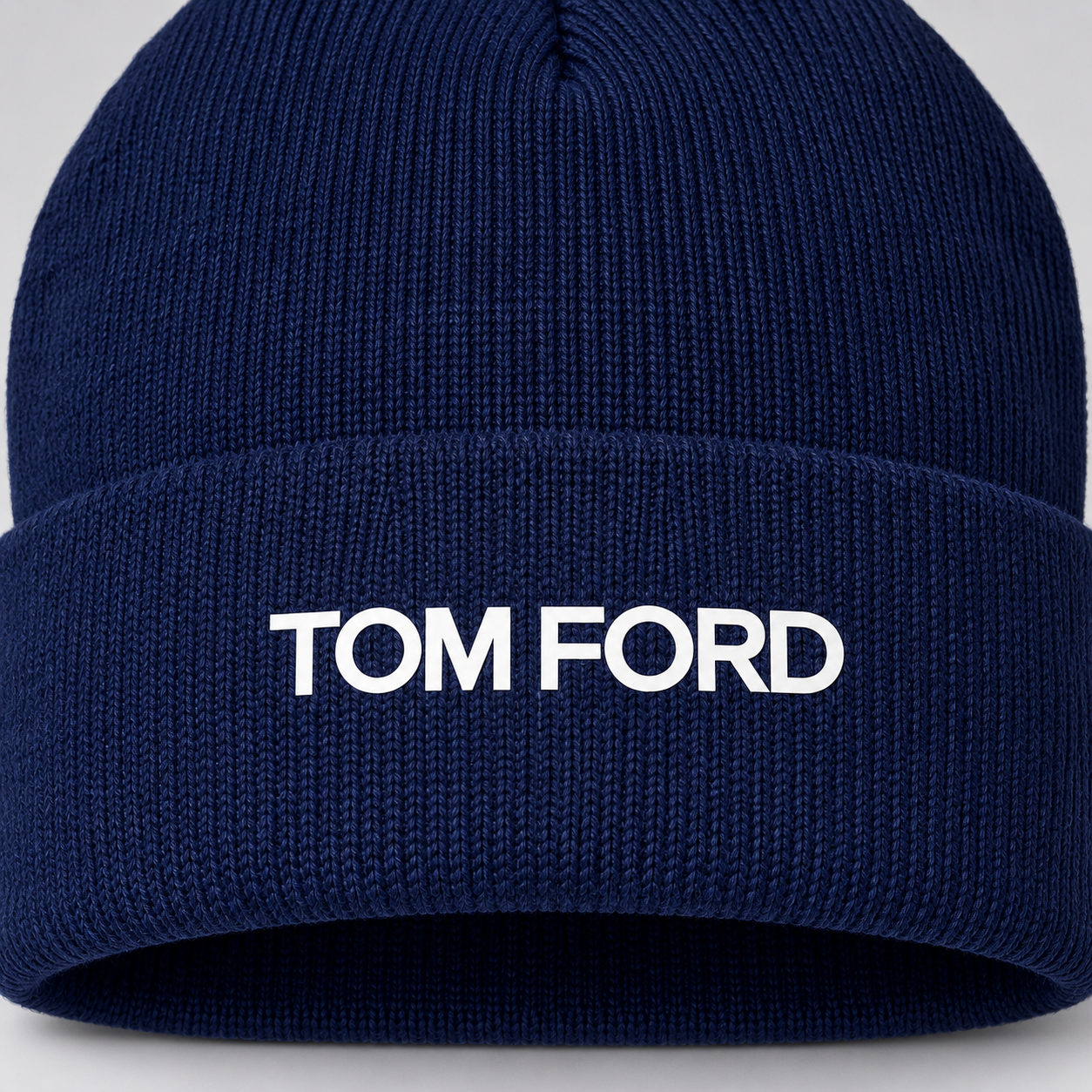 Tom Ford Cuffed Beanie Hat | Color: Navy | View 3