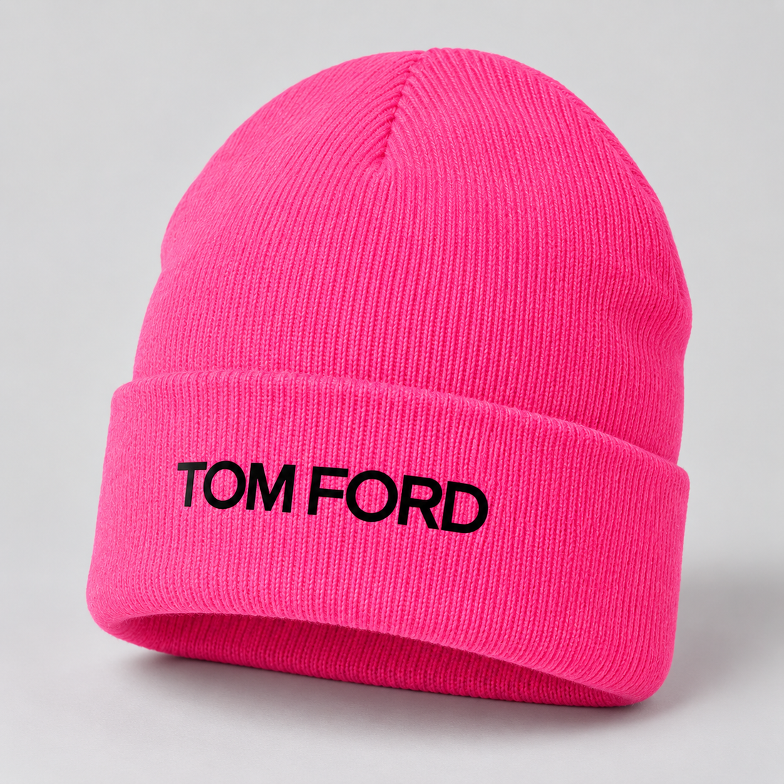 Tom Ford Cuffed Beanie Hat | Color: Pink | View 1