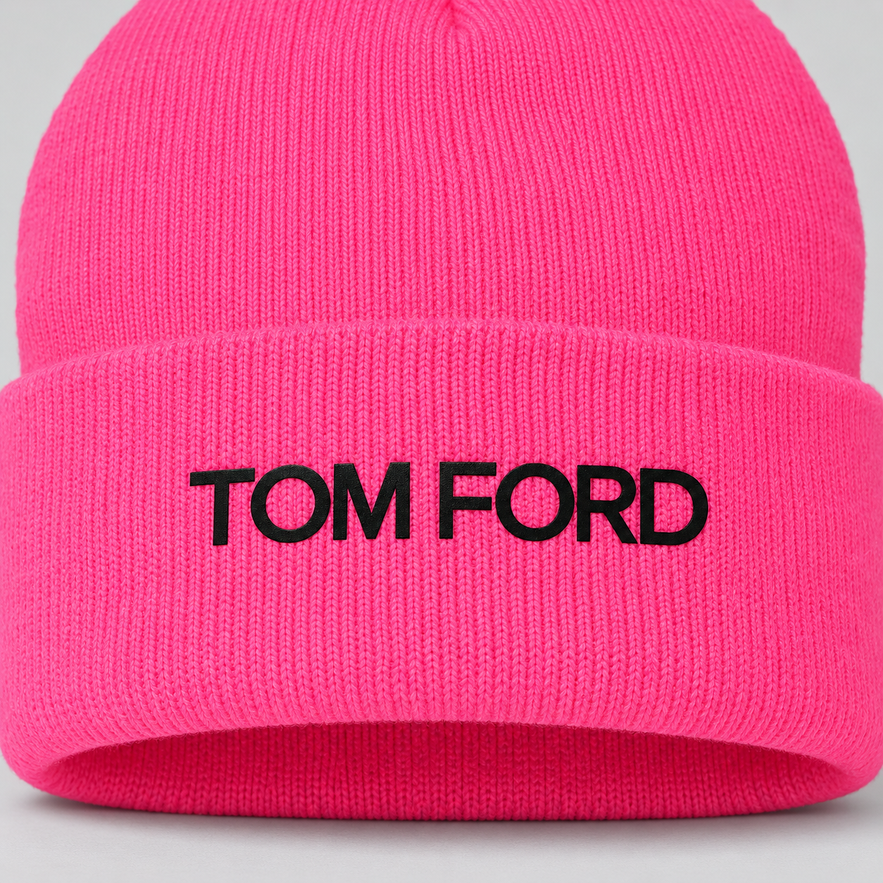 Tom Ford Cuffed Beanie Hat | Color: Pink | View 3