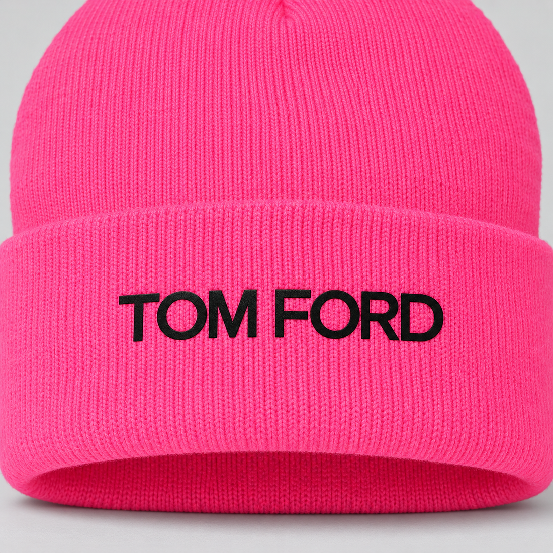 Tom Ford Cuffed Beanie Hat | Color: Pink | View 3