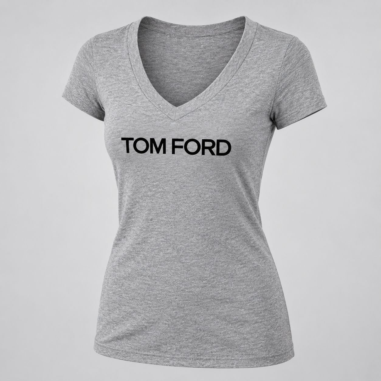 Women's Tom Ford V-Neck T-Shirt | Color: Grey | View 1