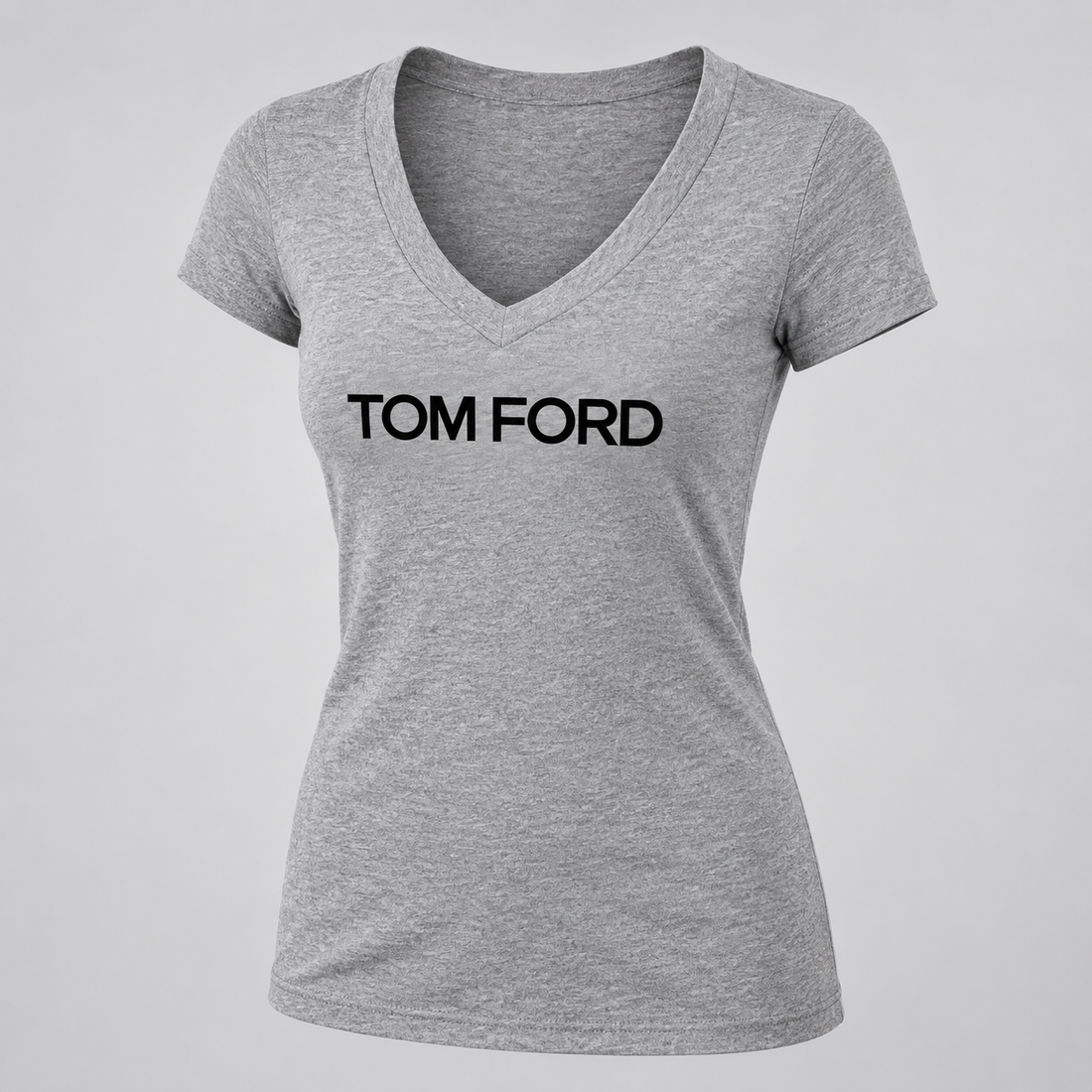 Women's Tom Ford V-Neck T-Shirt | Color: Grey | View 1
