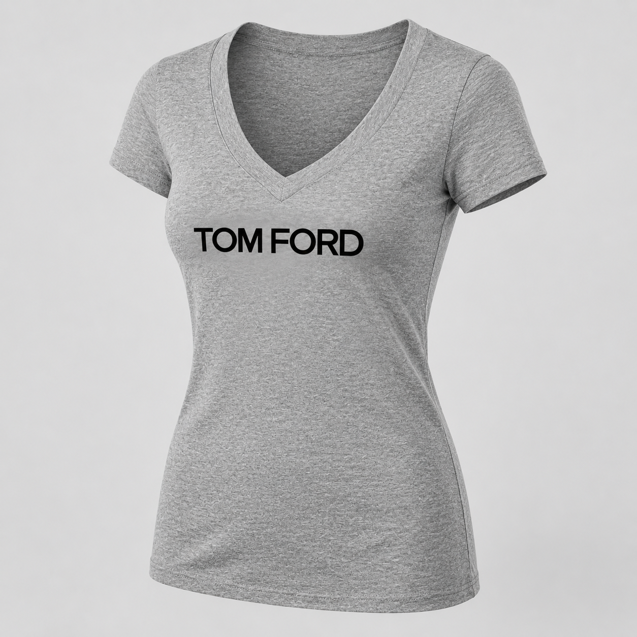 Women's Tom Ford V-Neck T-Shirt | Color: Grey | View 2