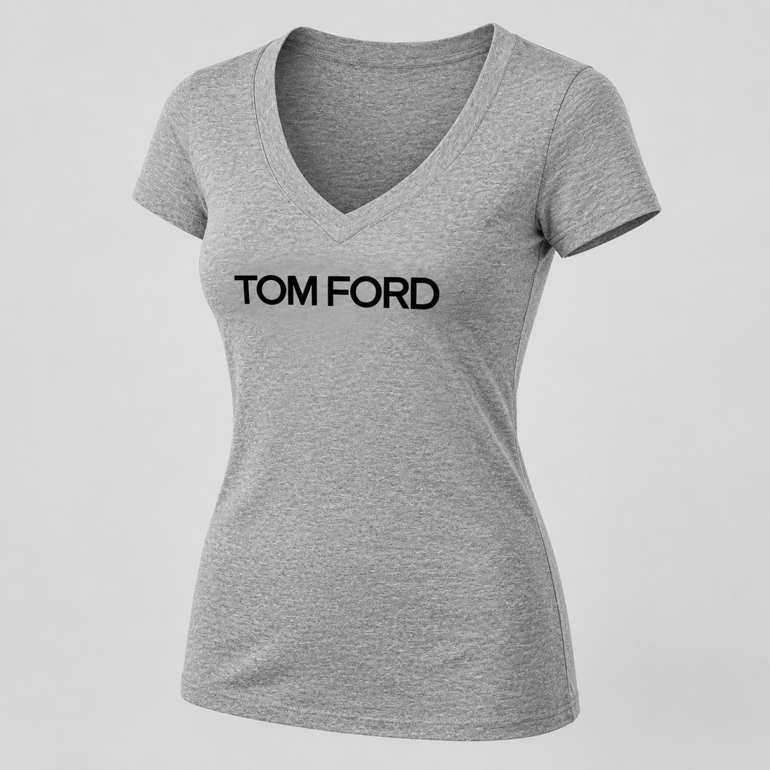 Women's Tom Ford V-Neck T-Shirt | Color: Grey | View 2