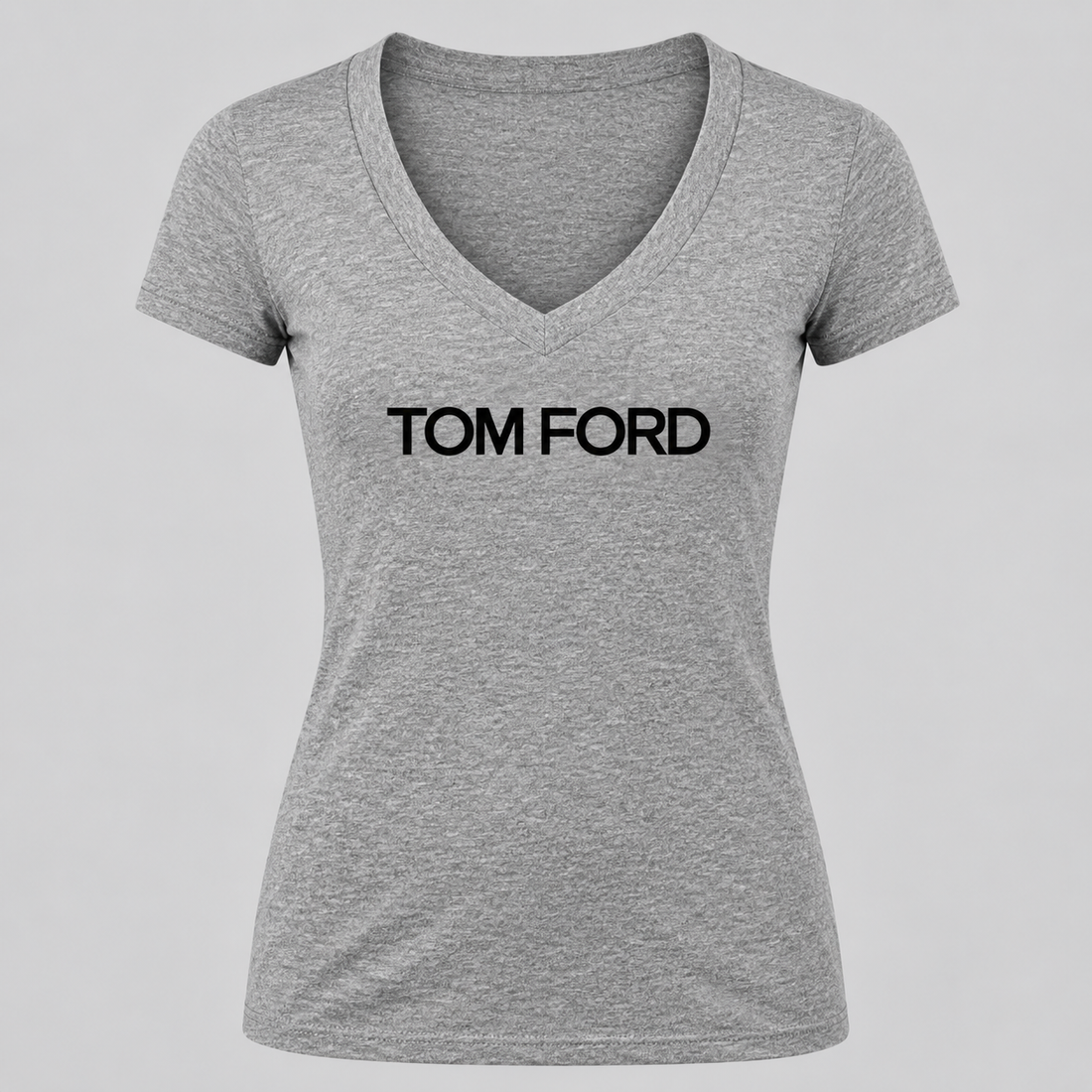 Women's Tom Ford V-Neck T-Shirt | Color: Grey | View 4