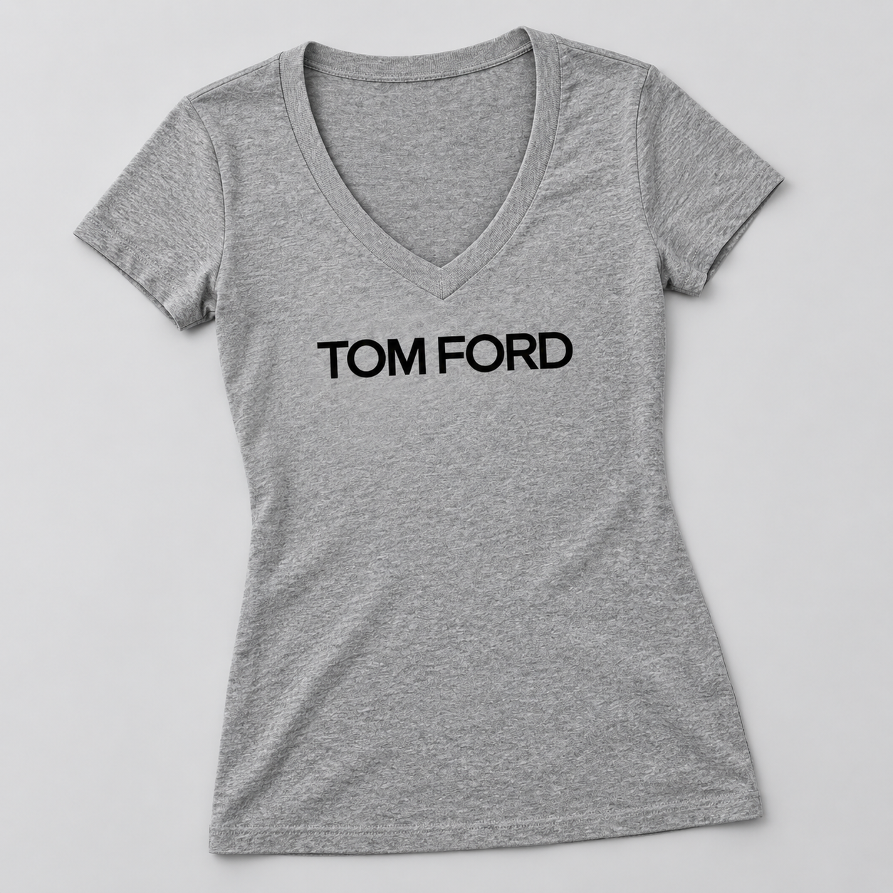 Women's Tom Ford V-Neck T-Shirt | Color: Grey | View 5
