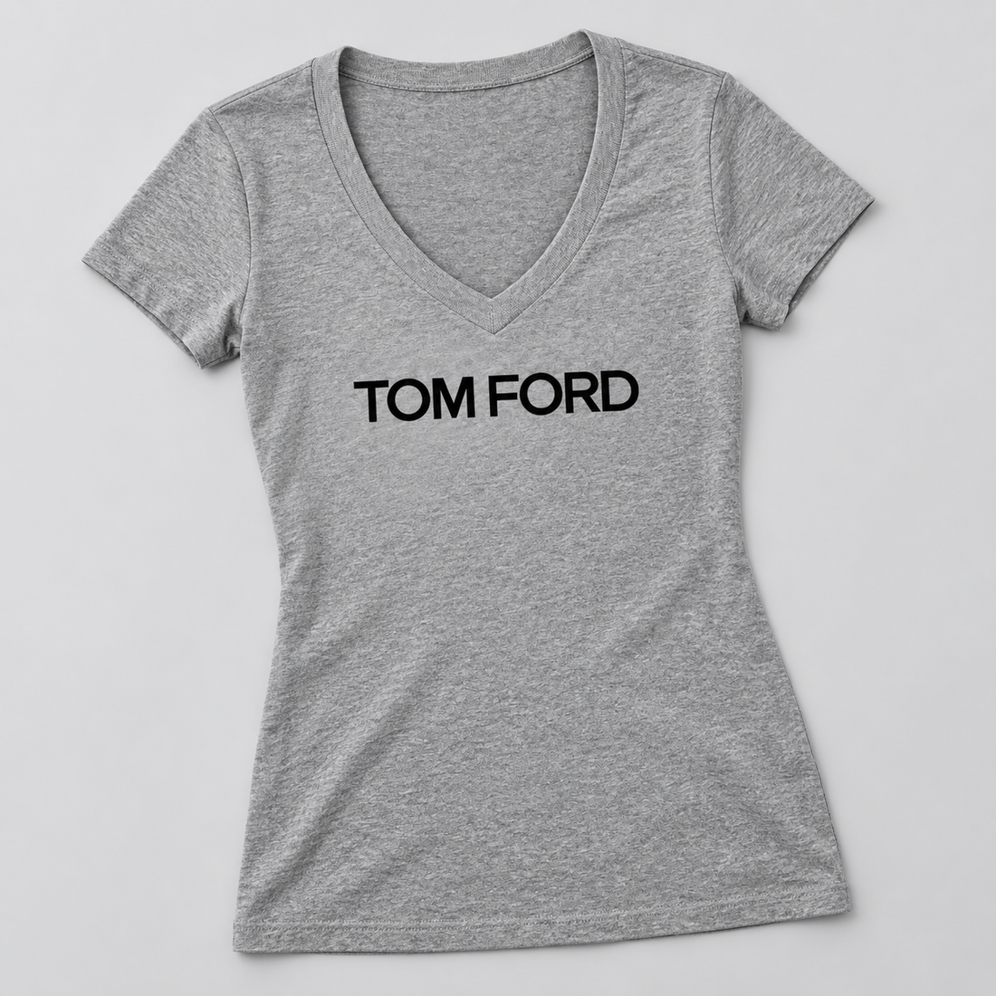 Women's Tom Ford V-Neck T-Shirt | Color: Grey | View 5