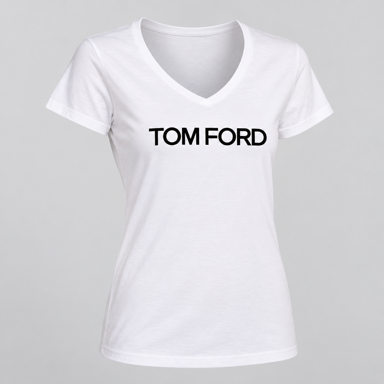 Women's Tom Ford V-Neck T-Shirt | Color: White | View 1