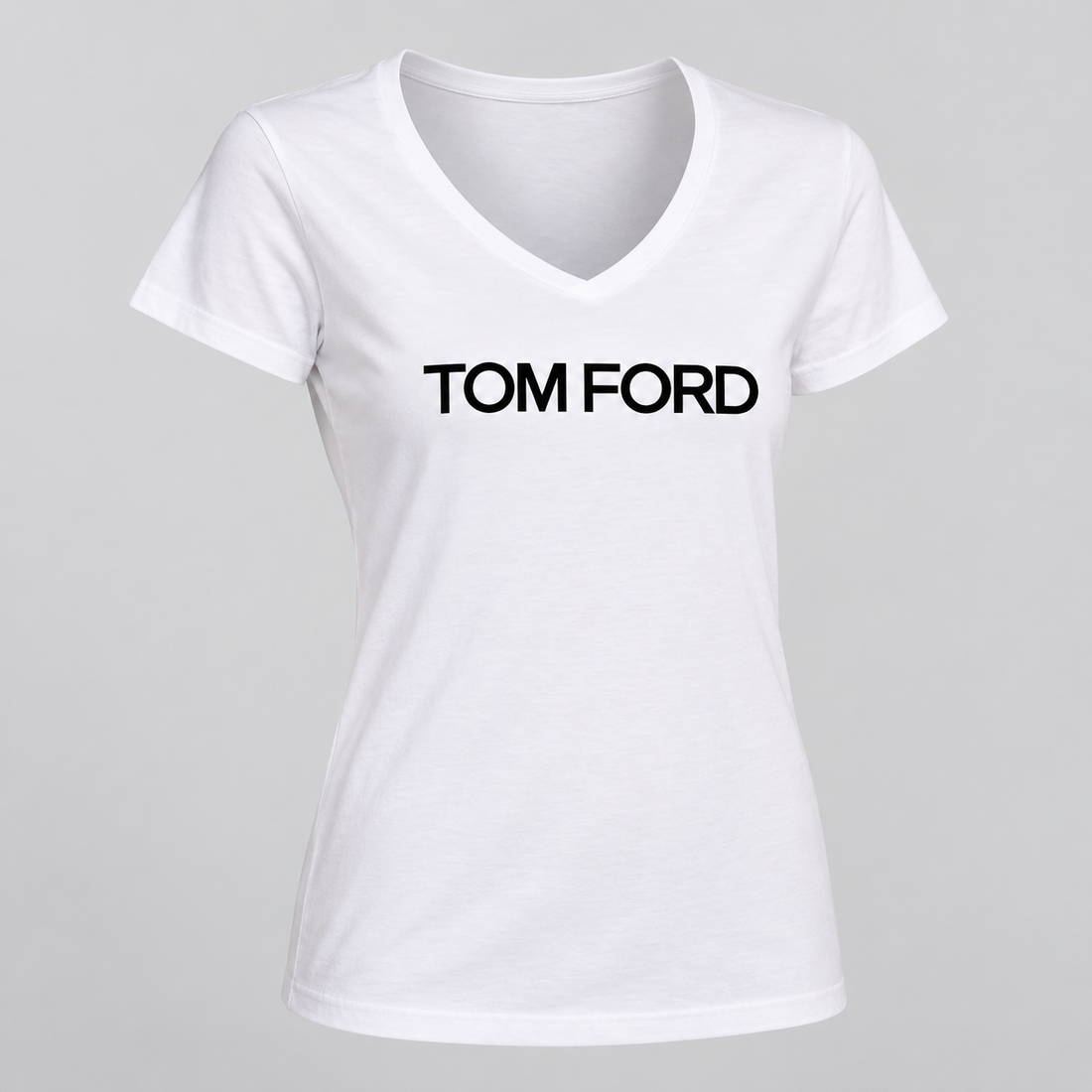 Women's Tom Ford V-Neck T-Shirt | Color: White | View 1