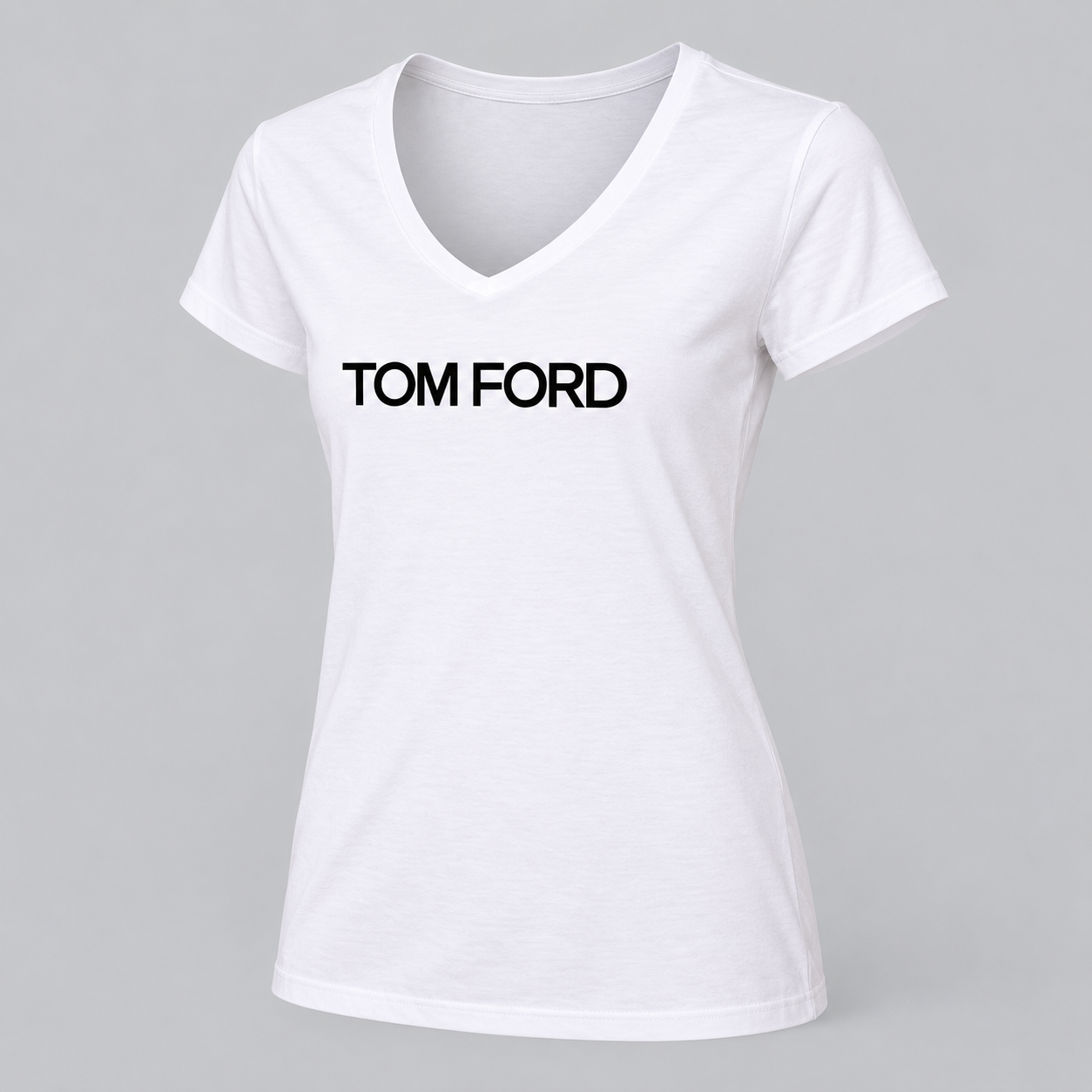 Women's Tom Ford V-Neck T-Shirt | Color: White | View 2