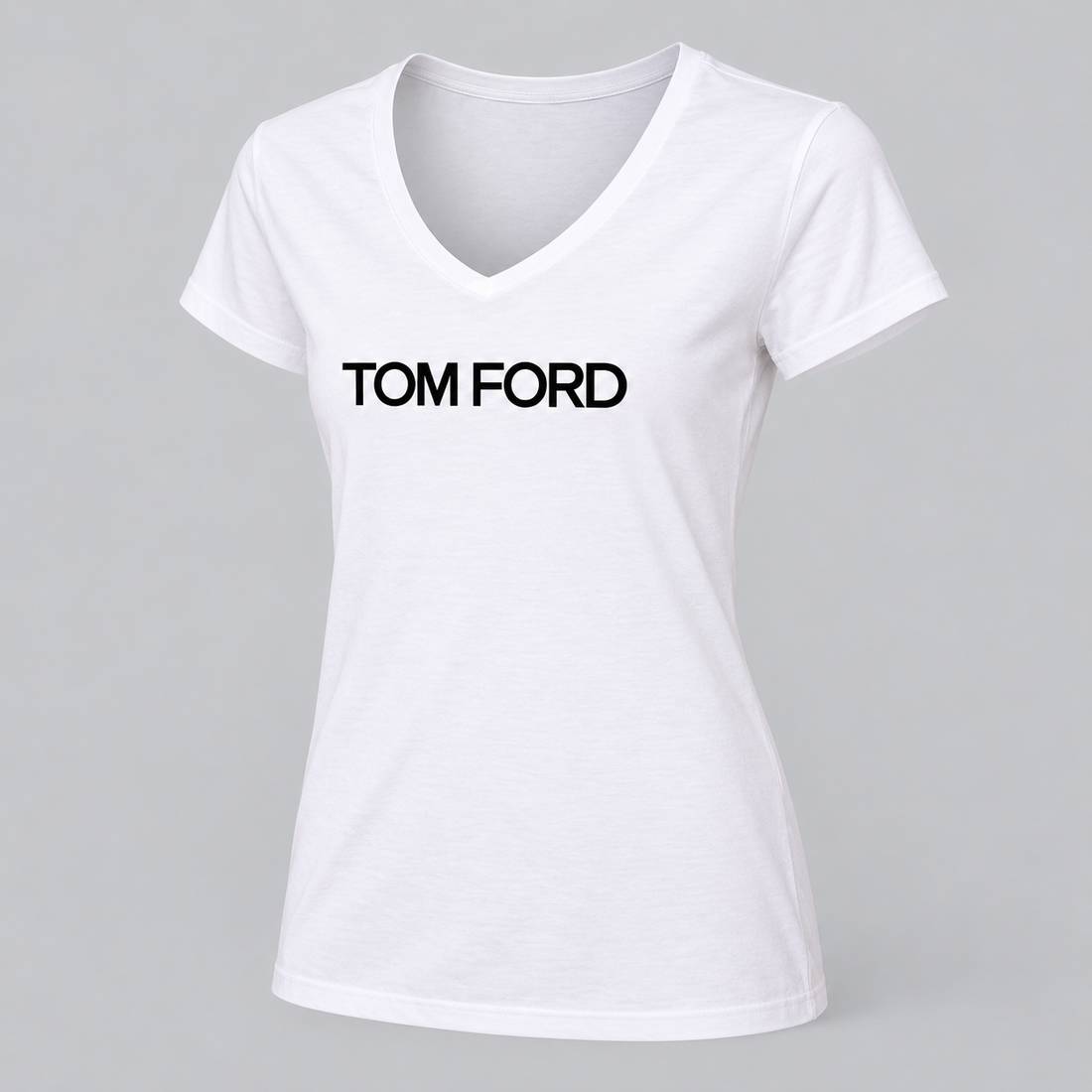 Women's Tom Ford V-Neck T-Shirt | Color: White | View 2