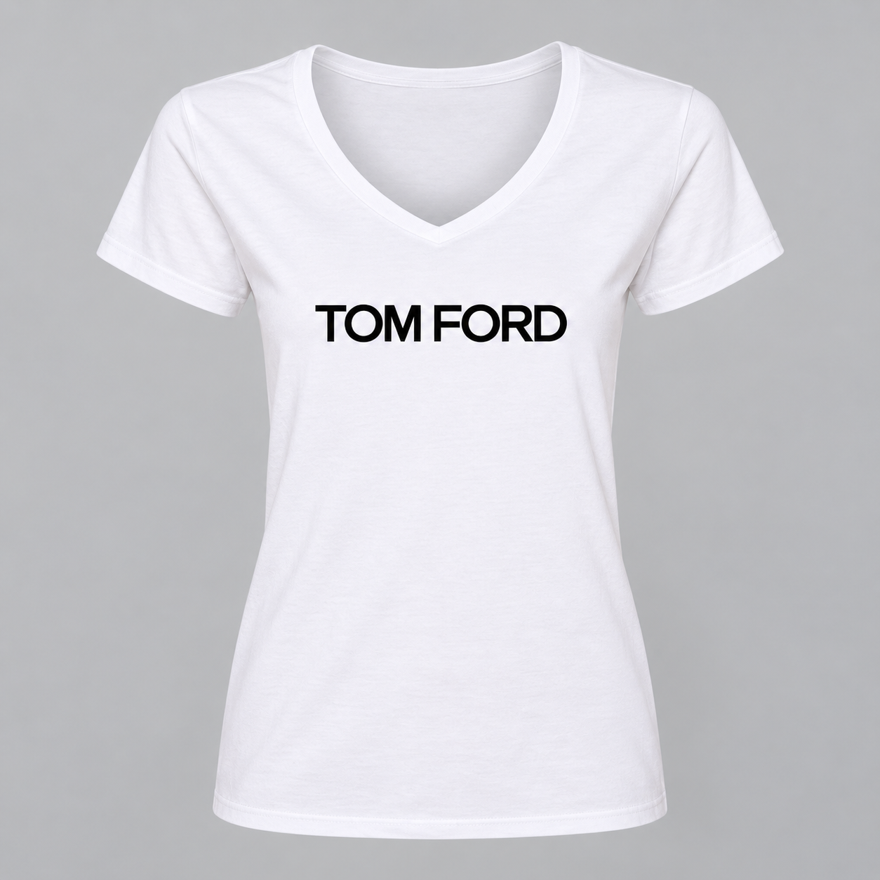 Women's Tom Ford V-Neck T-Shirt | Color: White | View 4