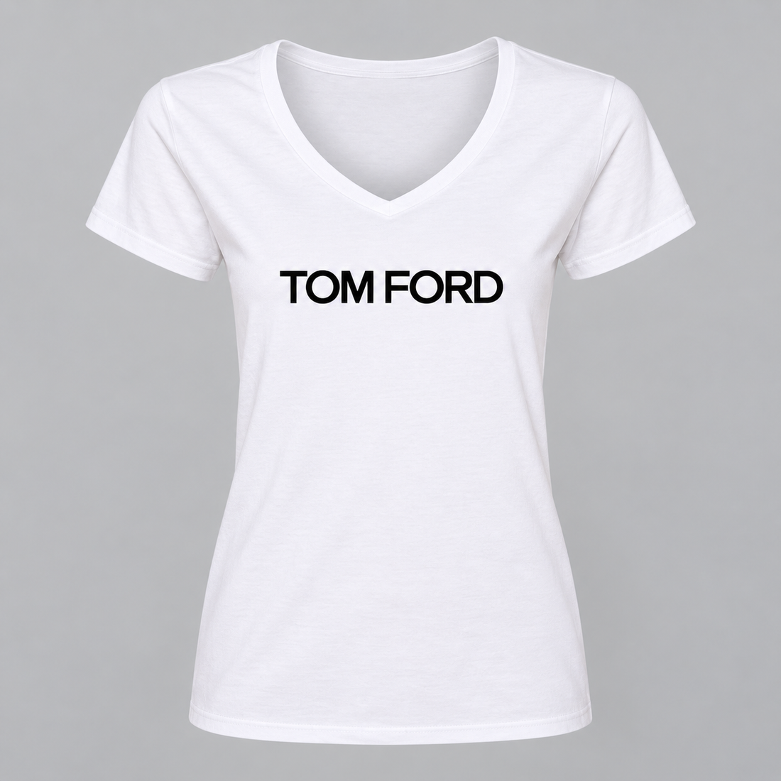 Women's Tom Ford V-Neck T-Shirt | Color: White | View 4