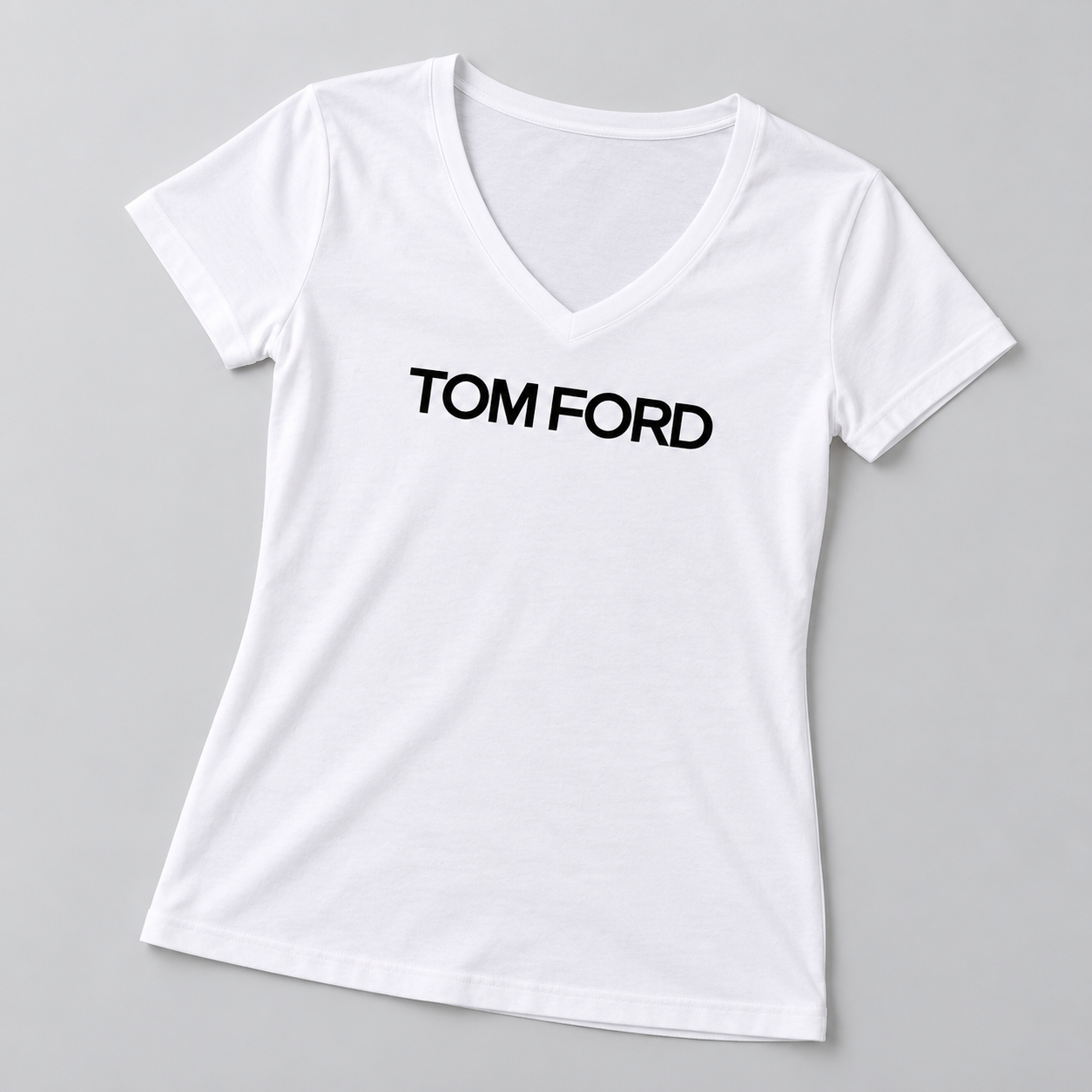 Women's Tom Ford V-Neck T-Shirt | Color: White | View 5