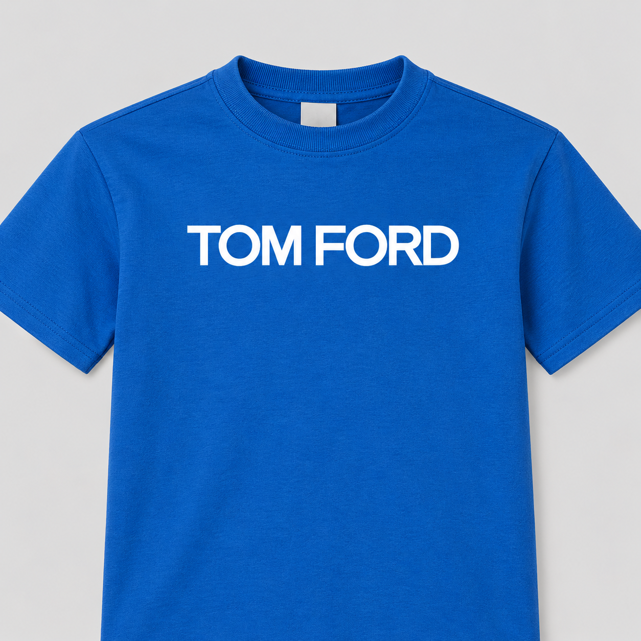 Youth Kids Tom Ford Cotton T-Shirt | Color: Blue | View 4