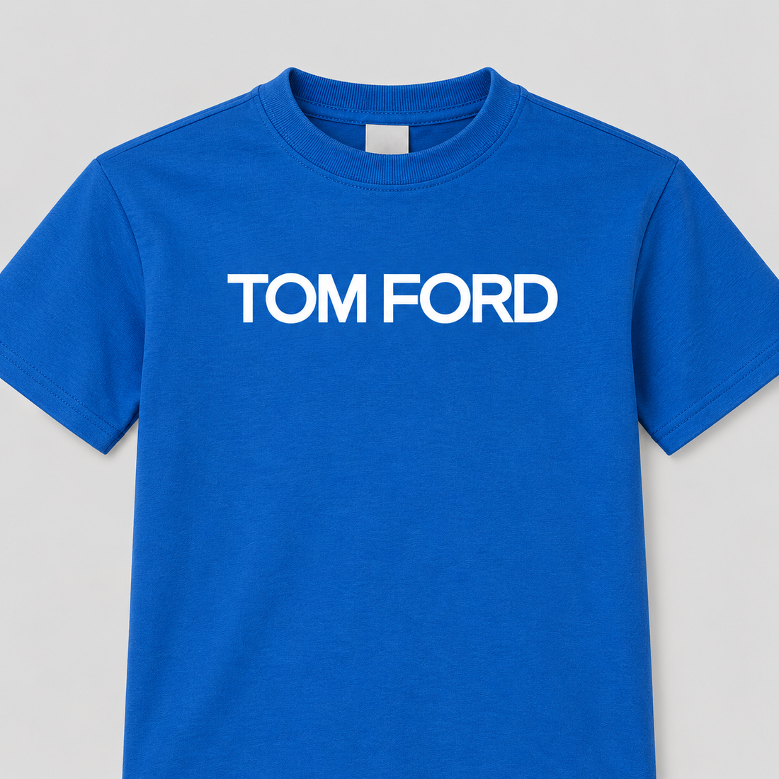 Youth Kids Tom Ford Cotton T-Shirt | Color: Blue | View 4