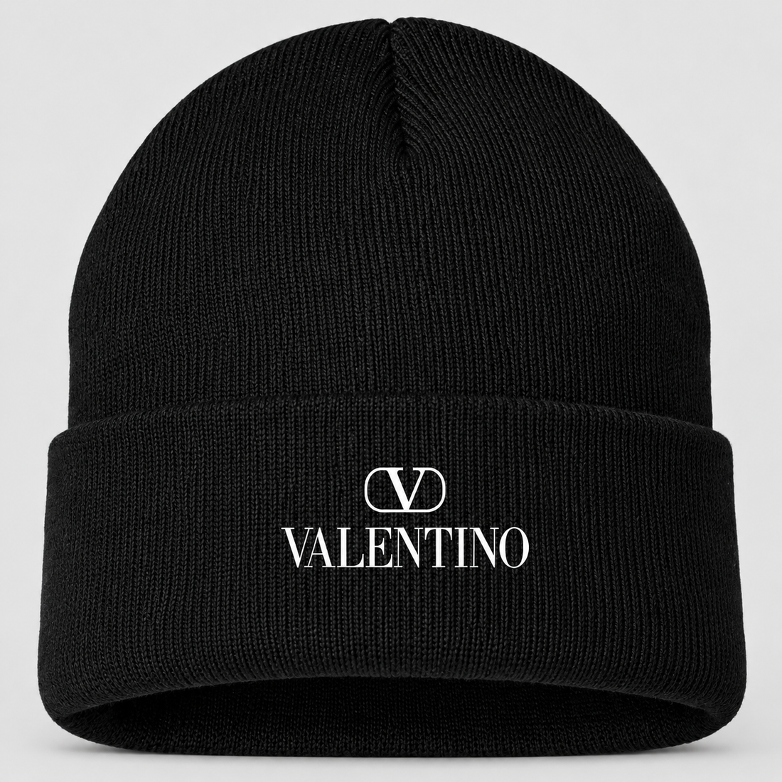 Valentino Cuffed Beanie Hat | Color: Black | View 4
