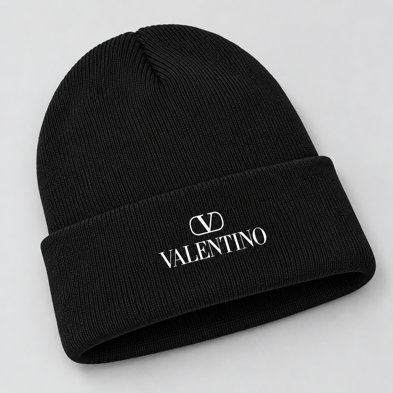 Valentino Cuffed Beanie Hat | Color: Black | View 5