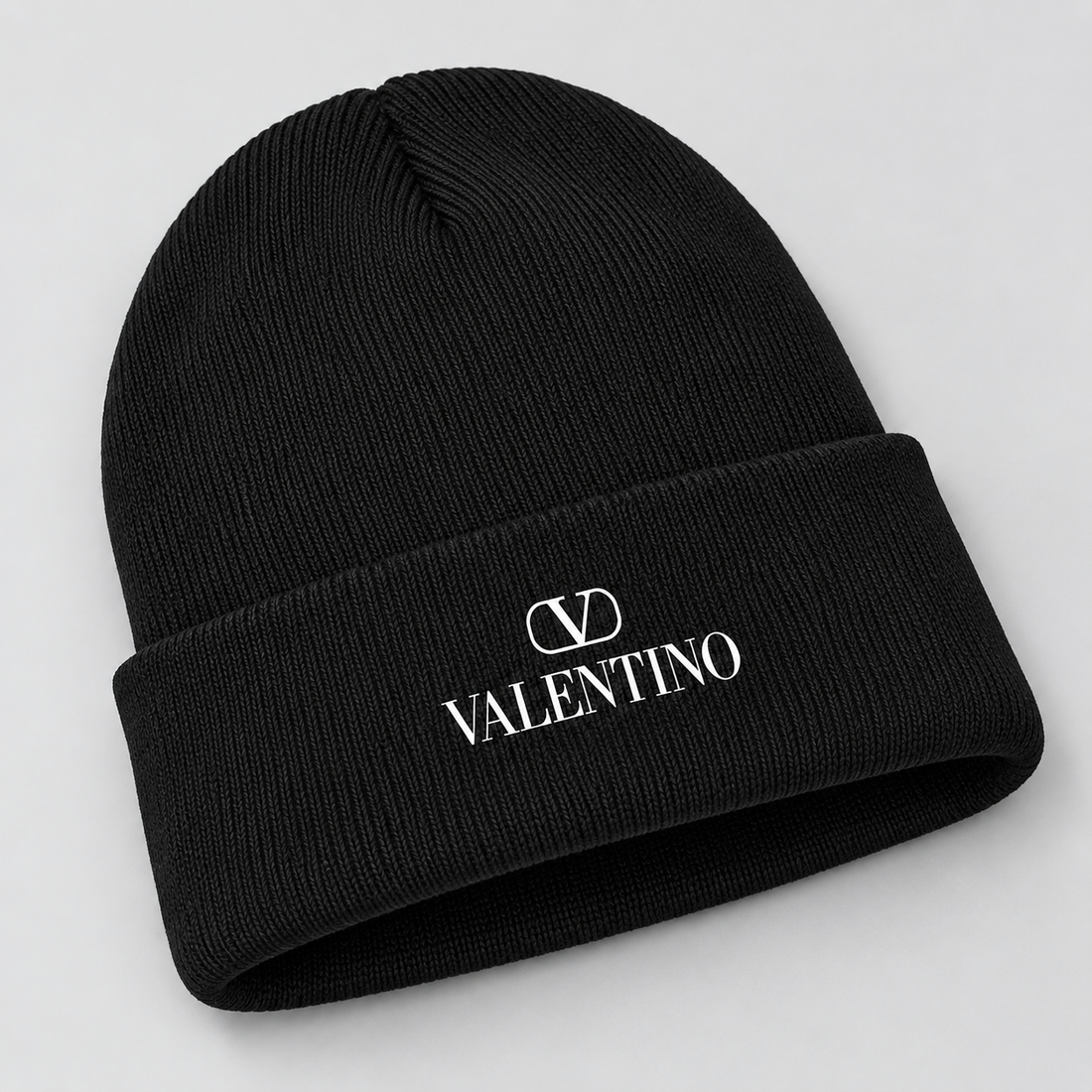 Valentino Cuffed Beanie Hat | Color: Black | View 5