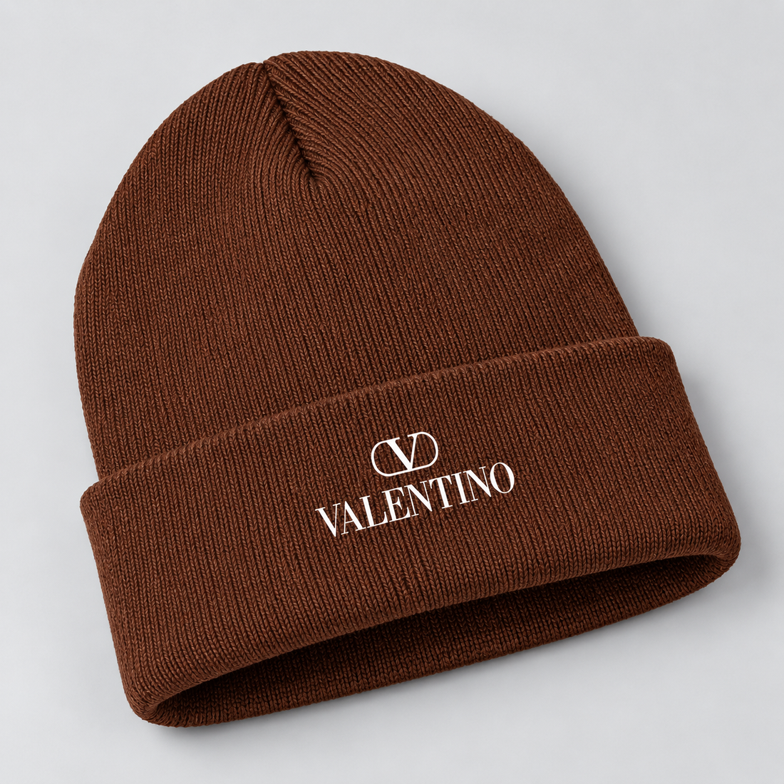 Valentino Cuffed Beanie Hat | Color: Brown | View 5