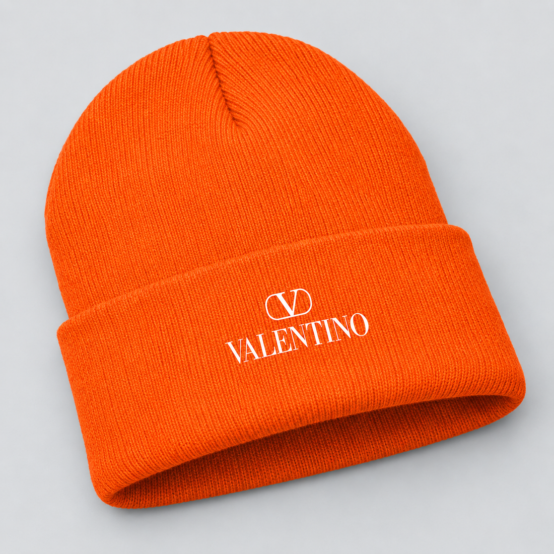 Valentino Cuffed Beanie Hat | Color: Orange | View 5