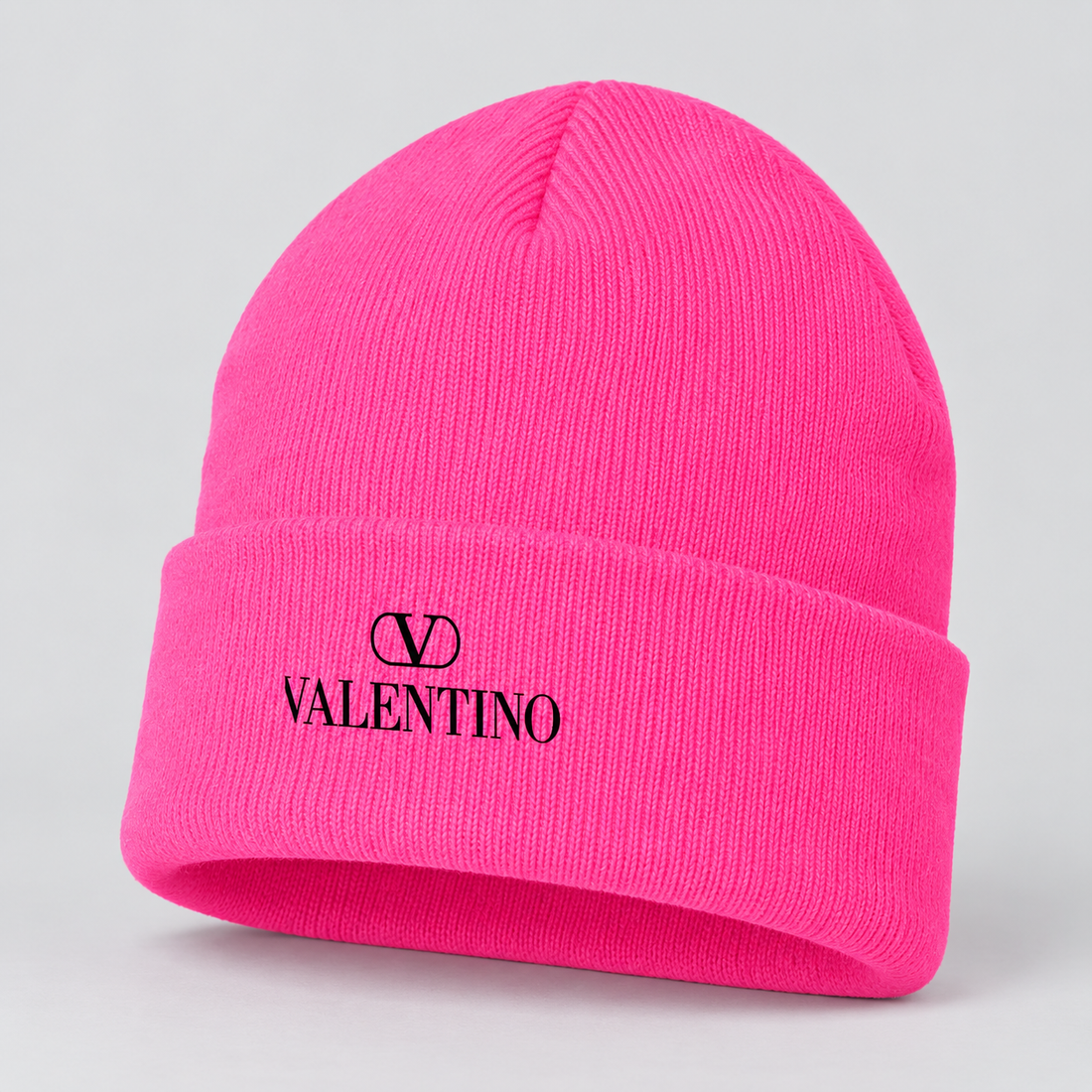 Valentino Cuffed Beanie Hat | Color: Pink | View 2