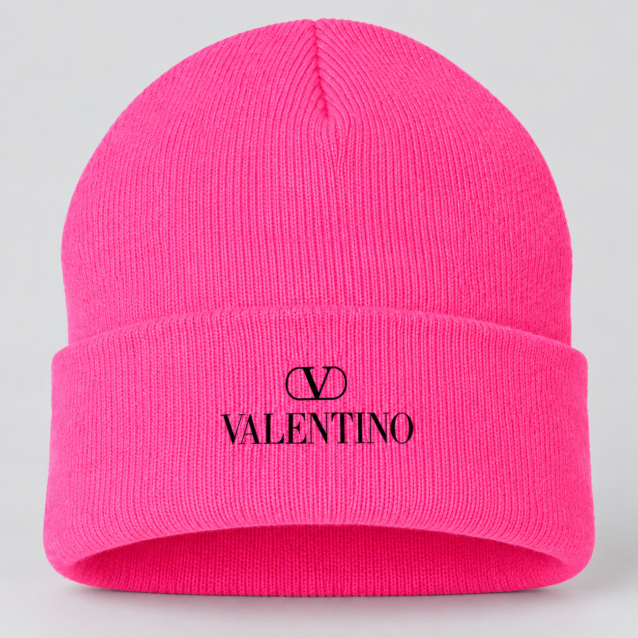 Valentino Cuffed Beanie Hat | Color: Pink | View 4