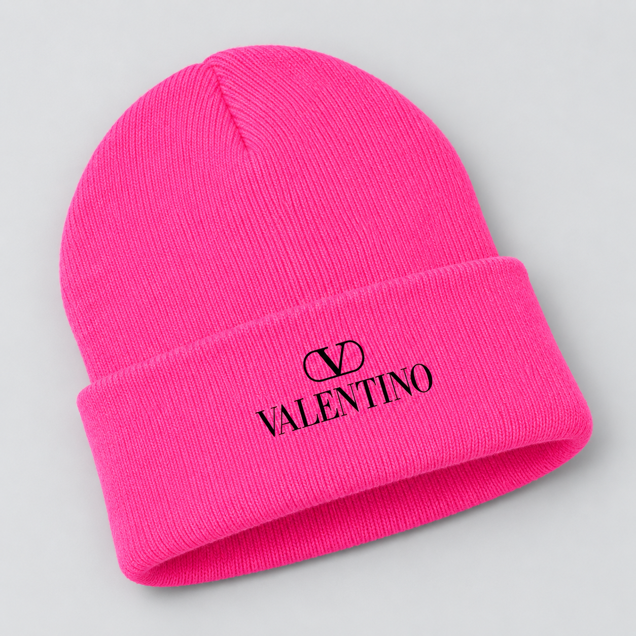 Valentino Cuffed Beanie Hat | Color: Pink | View 5