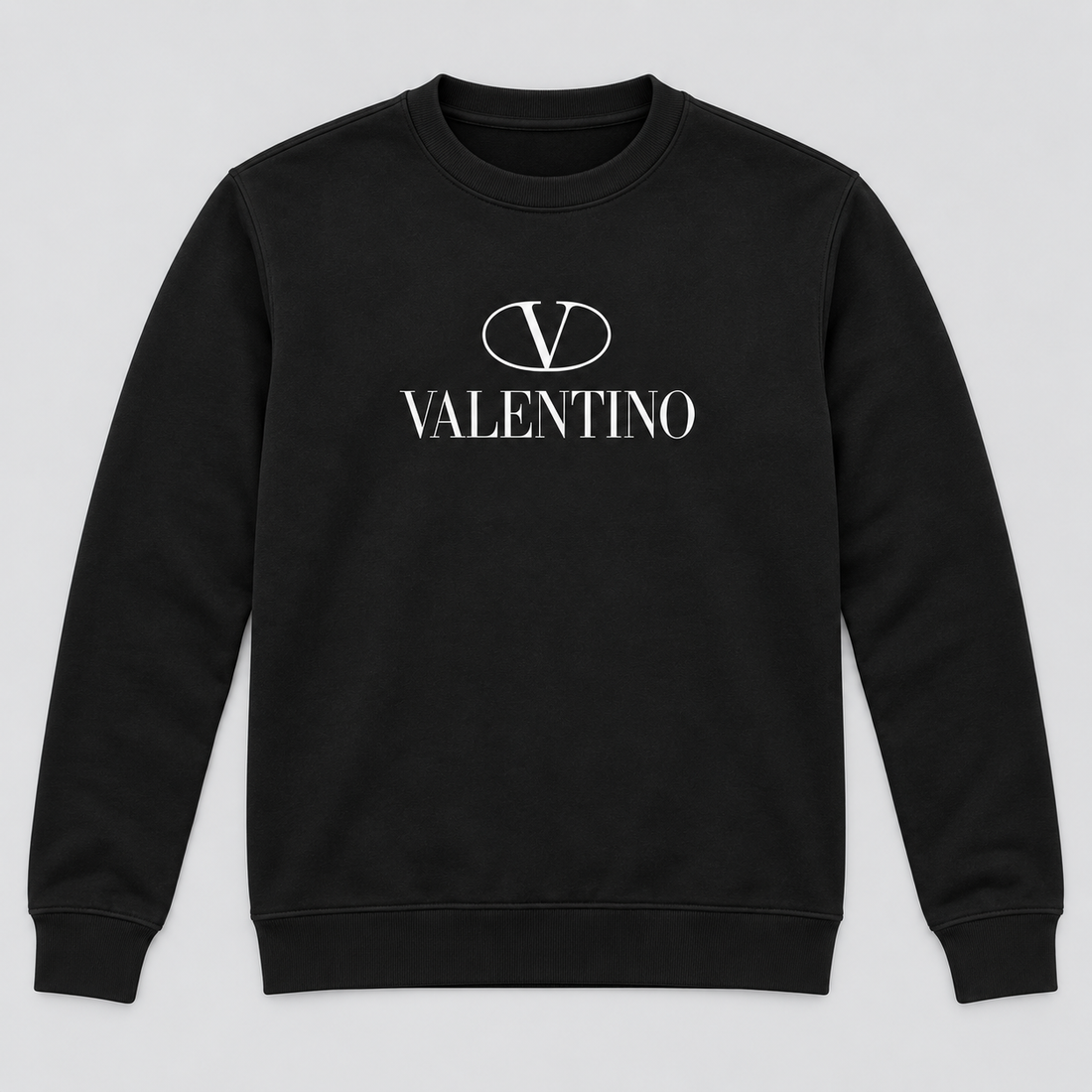 Men's Valentino Crewneck Sweatshirt | Color: Black | View 6