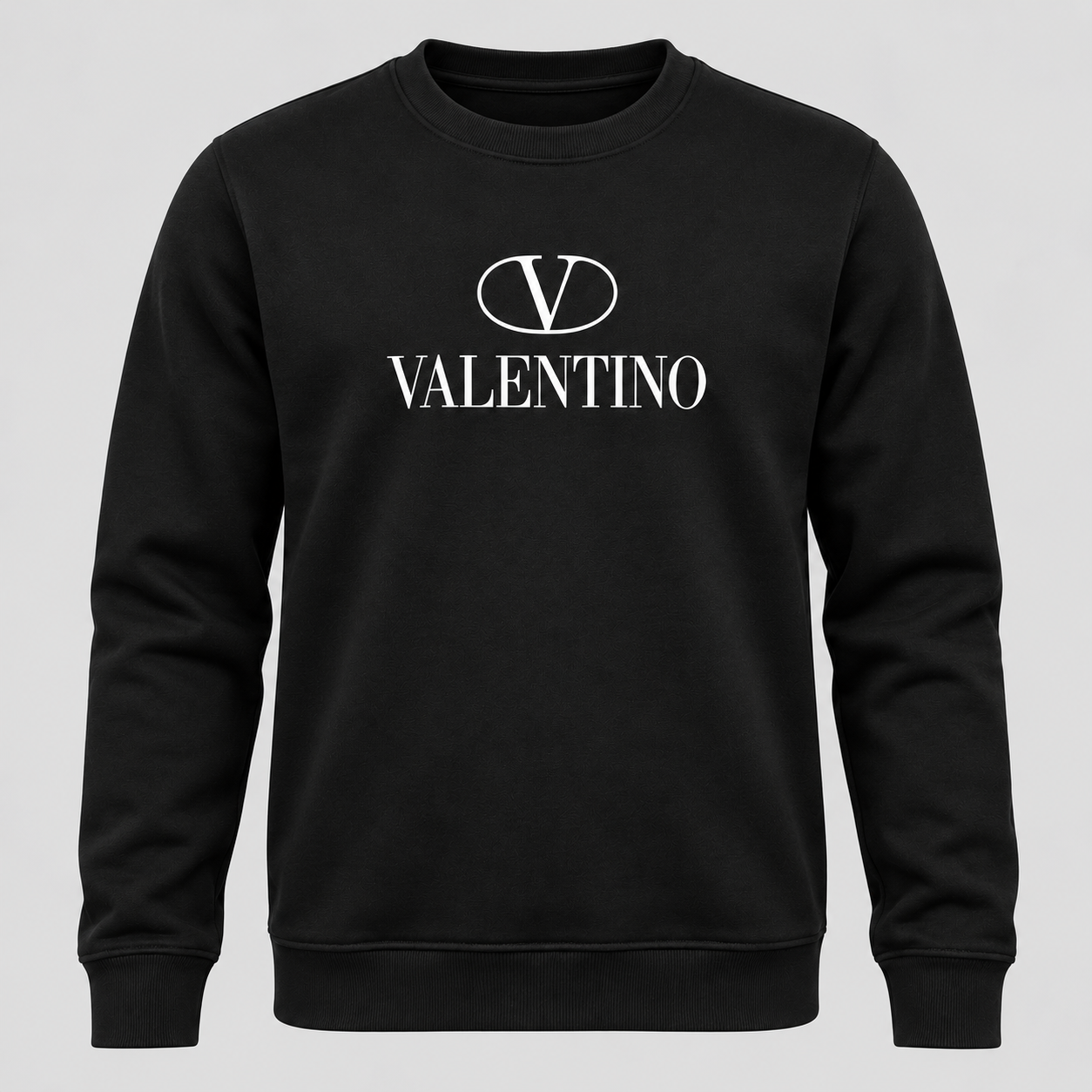 Men's Valentino Crewneck Sweatshirt | Color: Black | View 7