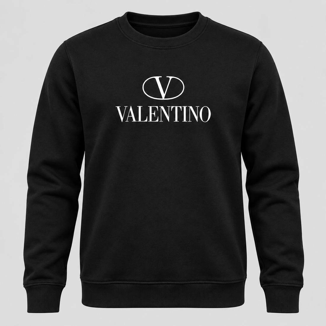 Men's Valentino Crewneck Sweatshirt | Color: Black | View 7