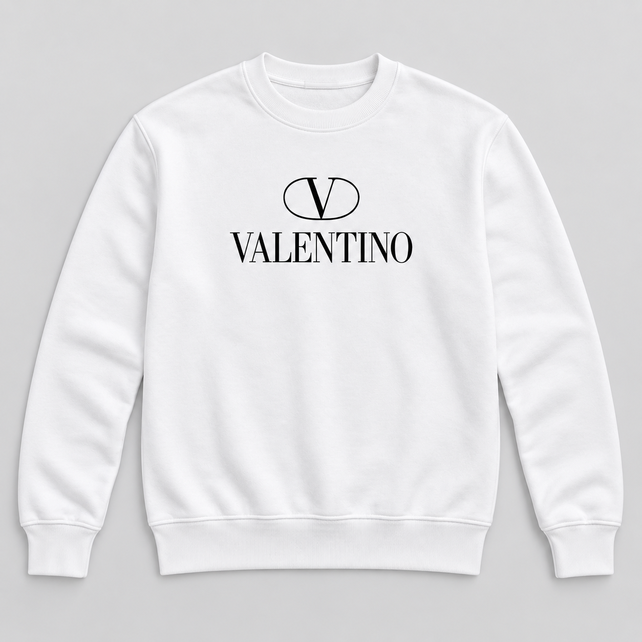 Men's Valentino Crewneck Sweatshirt | Color: White | View 6