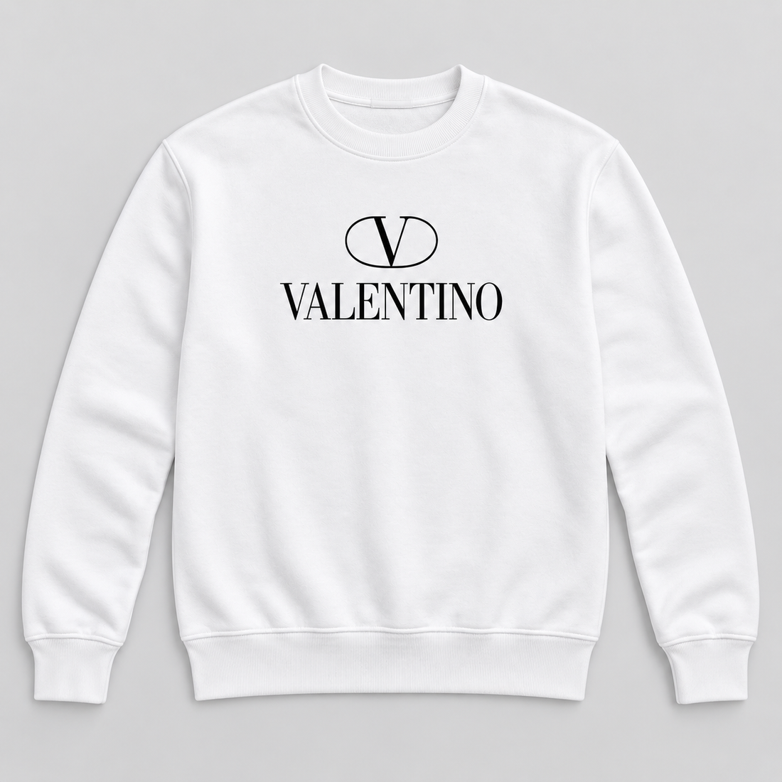 Men's Valentino Crewneck Sweatshirt | Color: White | View 6